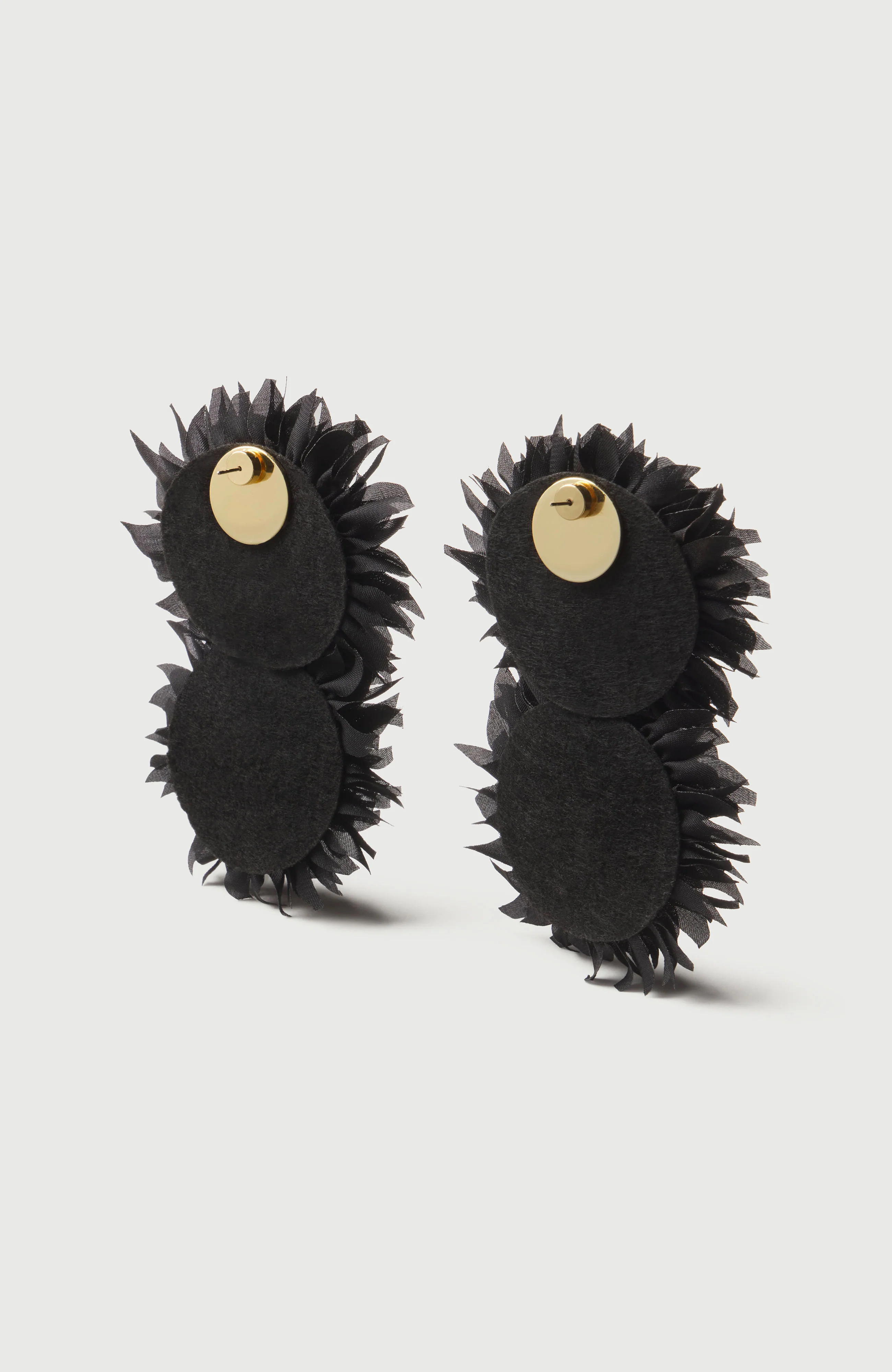 Floral Dual Tier Drop Earrings - Image 5