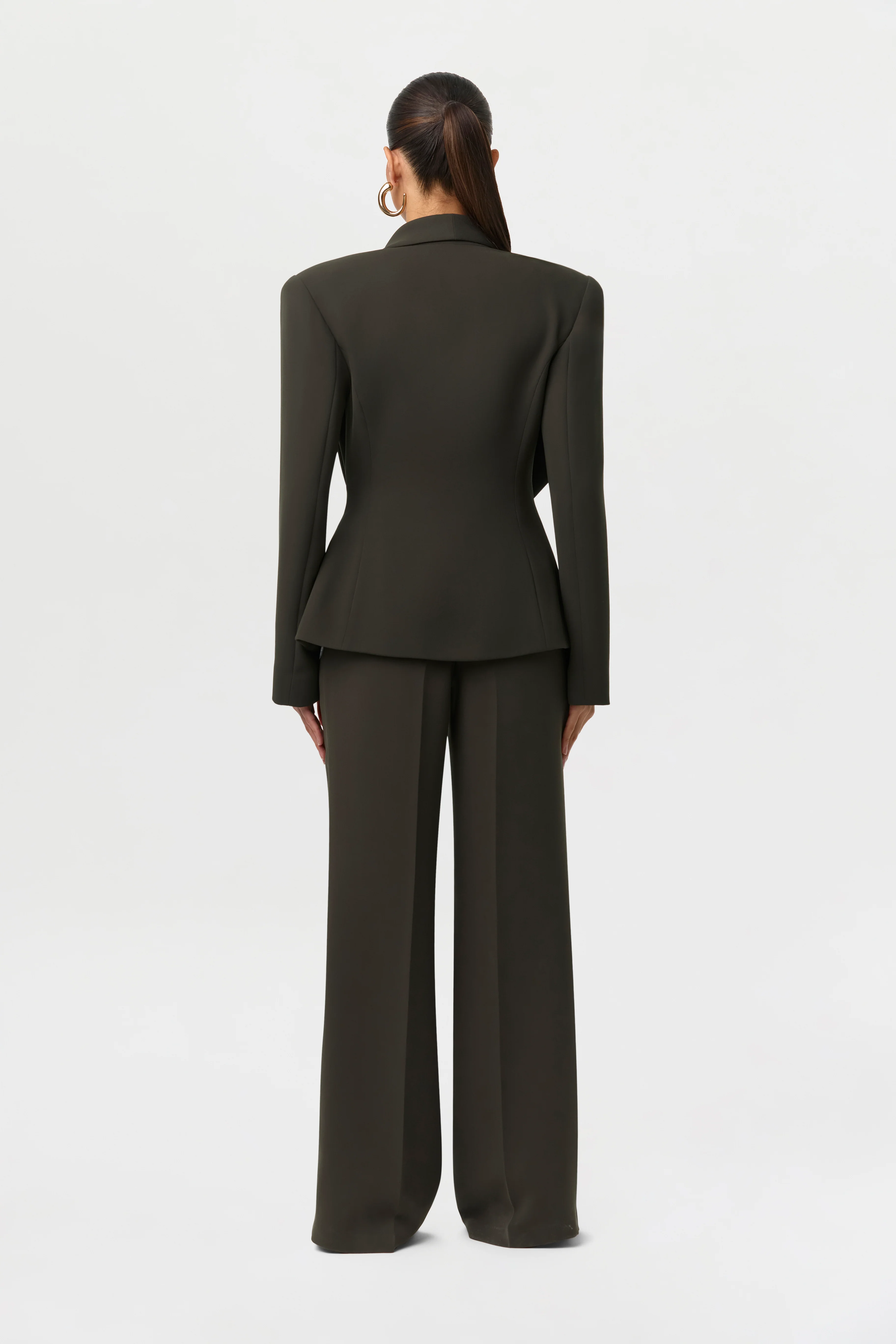 Suiting Asymmetric Wrap Blazer - Image 6