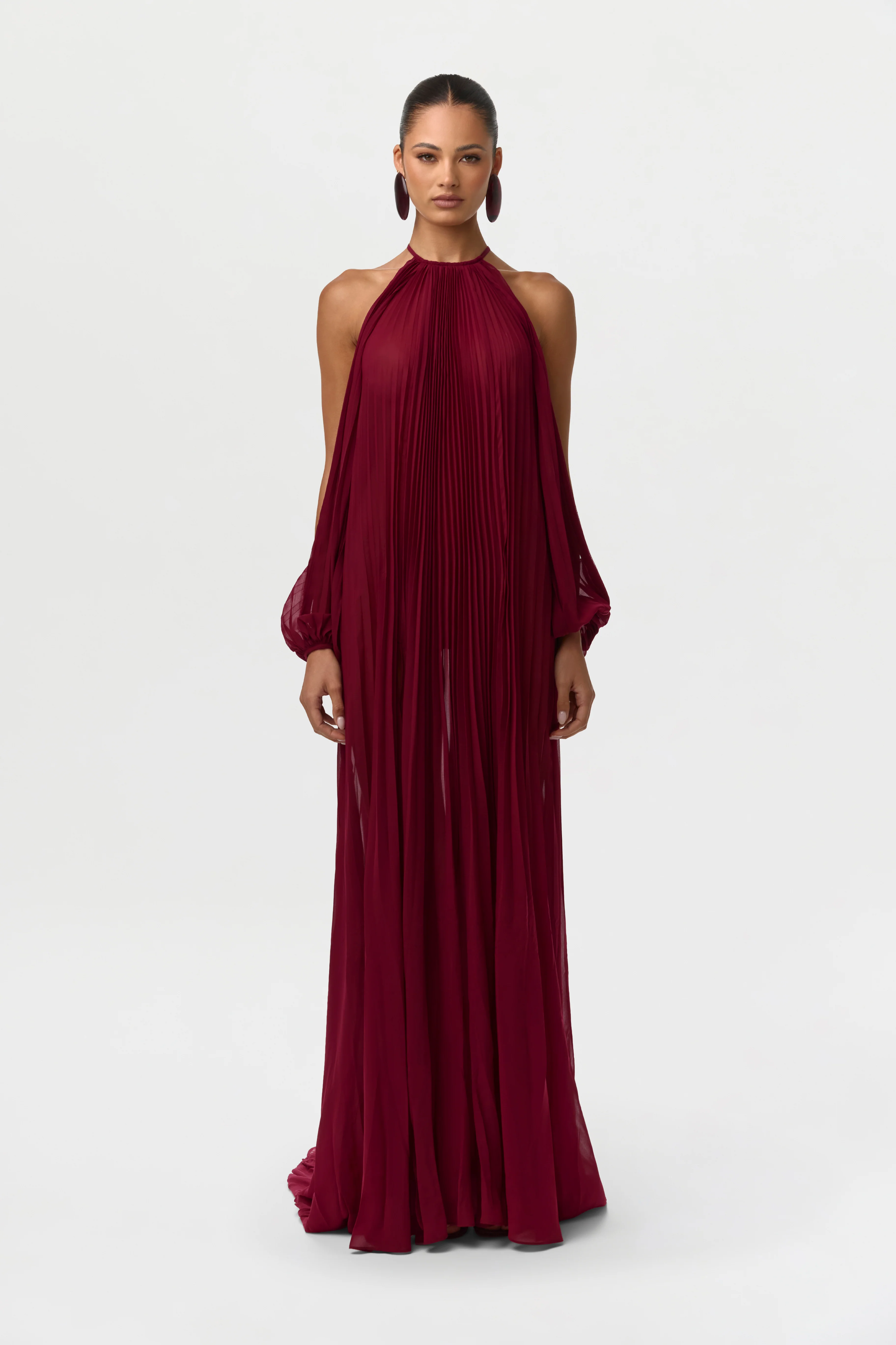 Chiffon Pleated Gown - Image 14