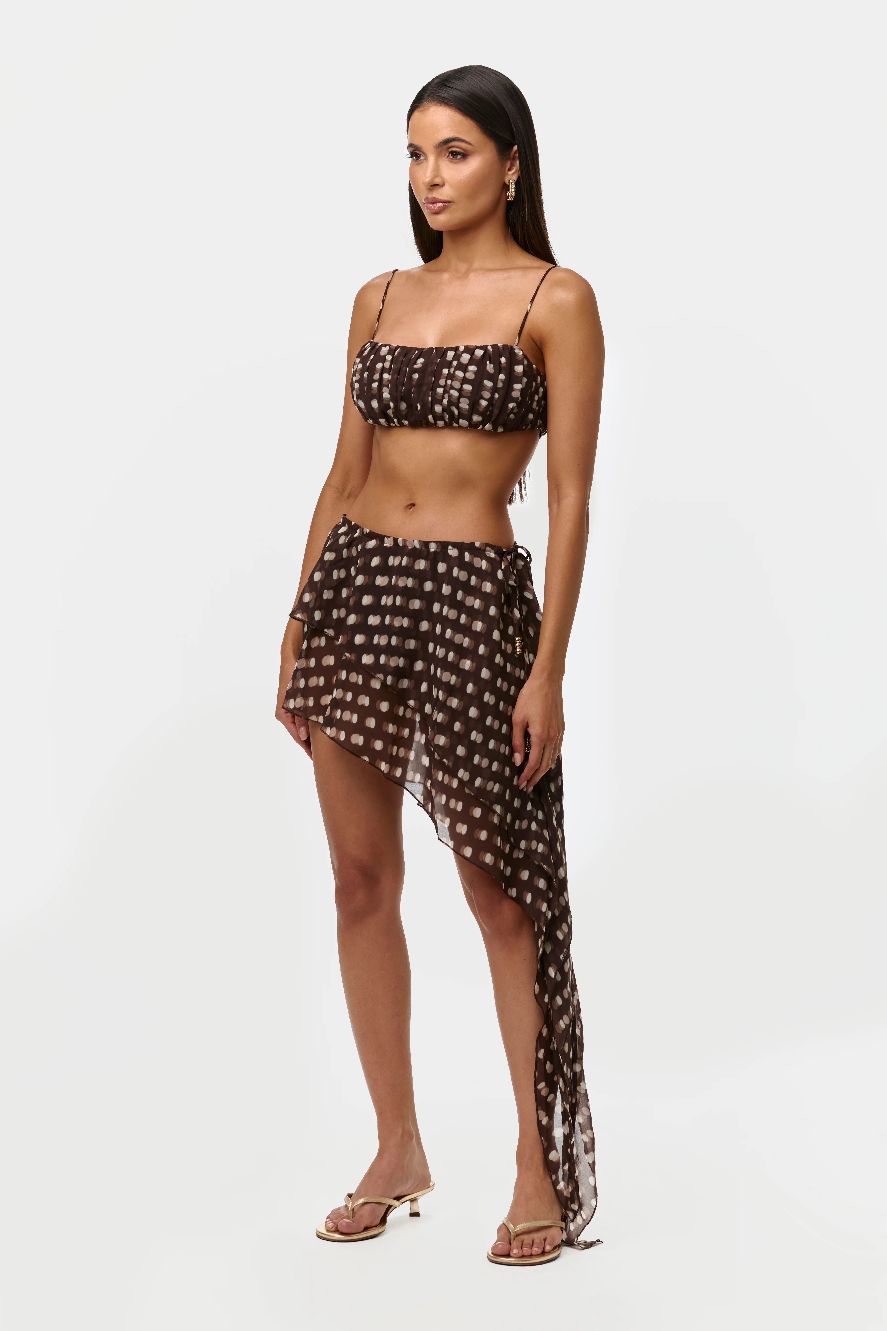 Chiffon Print Mini Skirt - Image 2