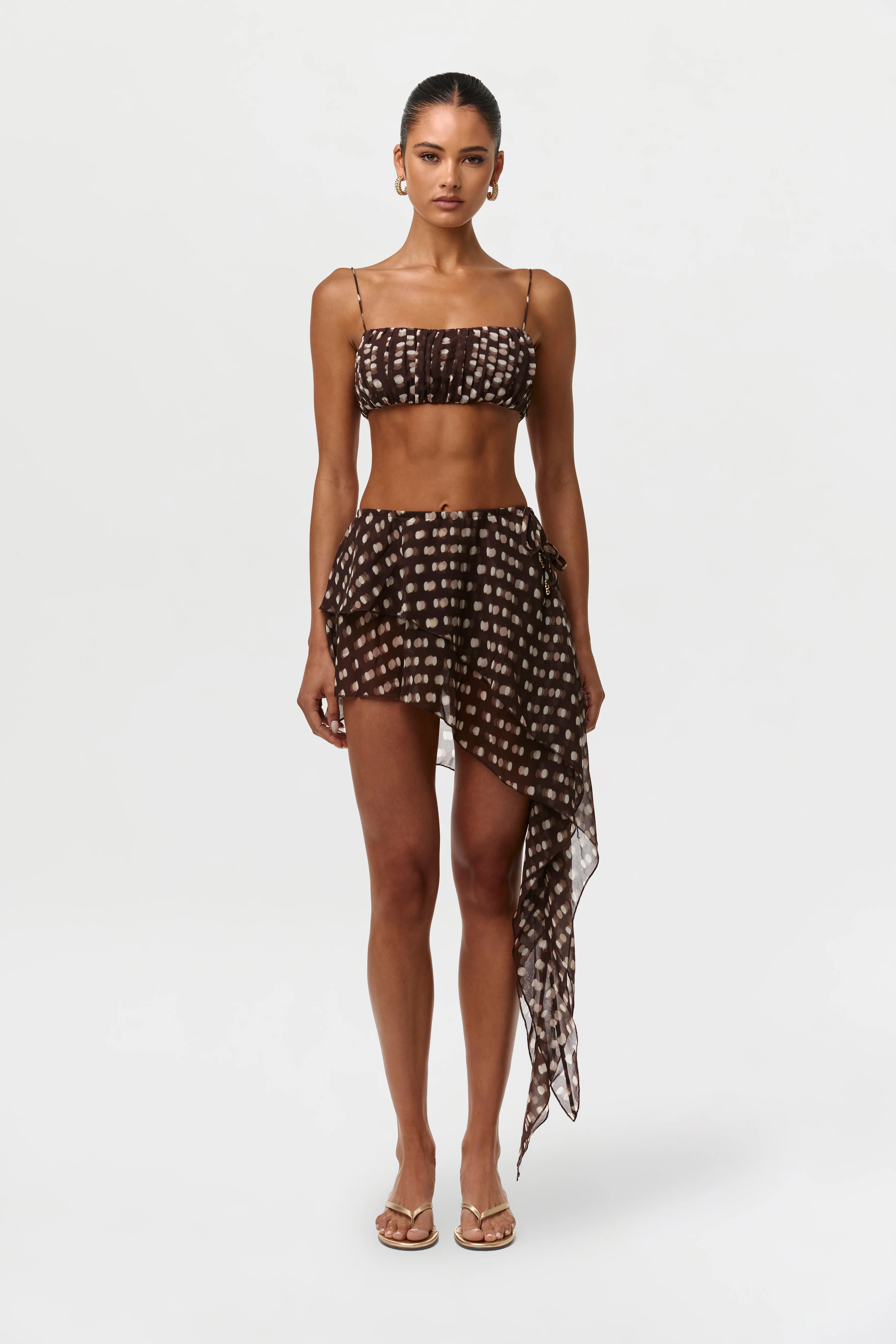 Chiffon Print Mini Skirt - Image 4