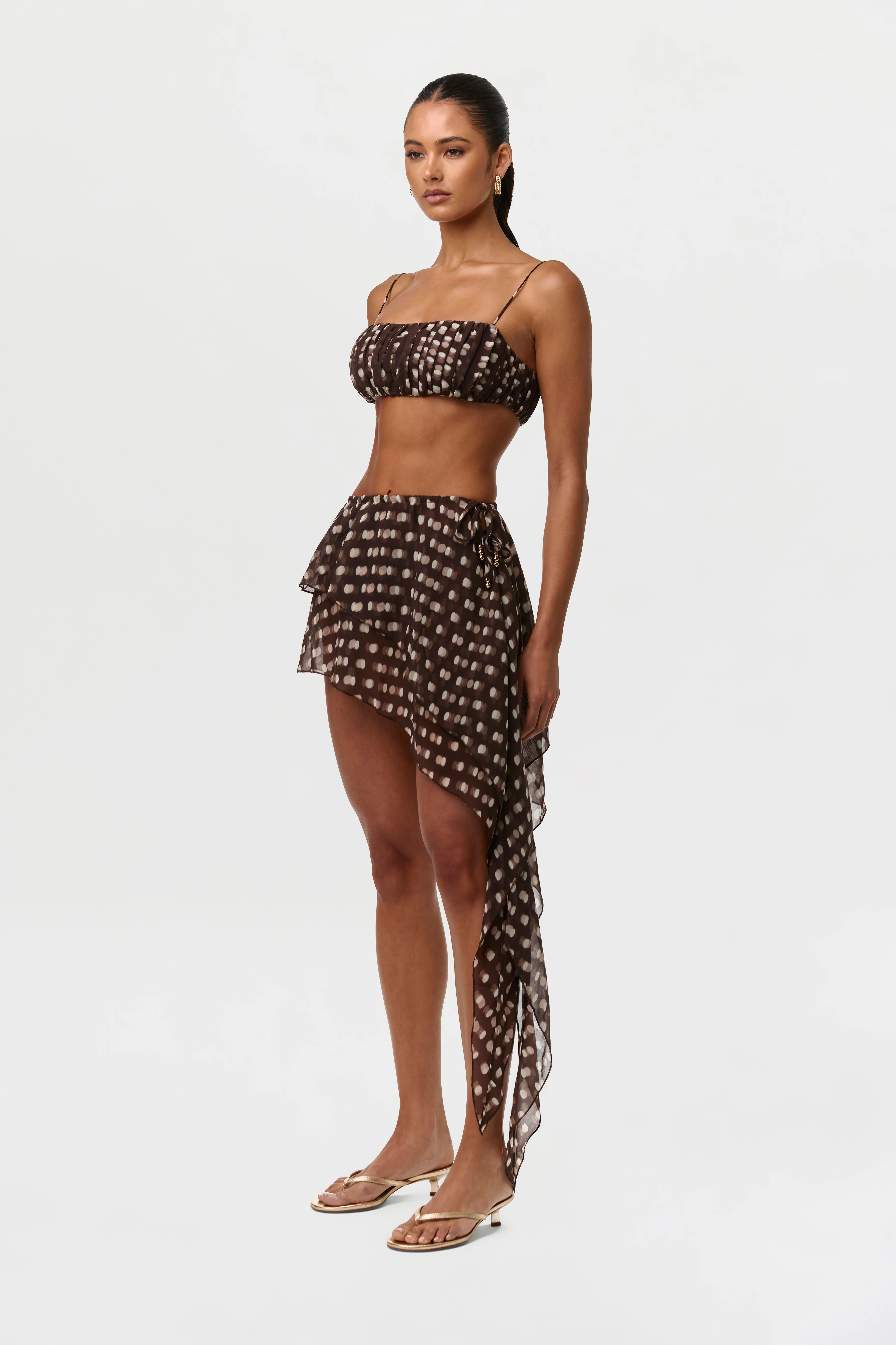 Chiffon Print Mini Skirt - Image 5