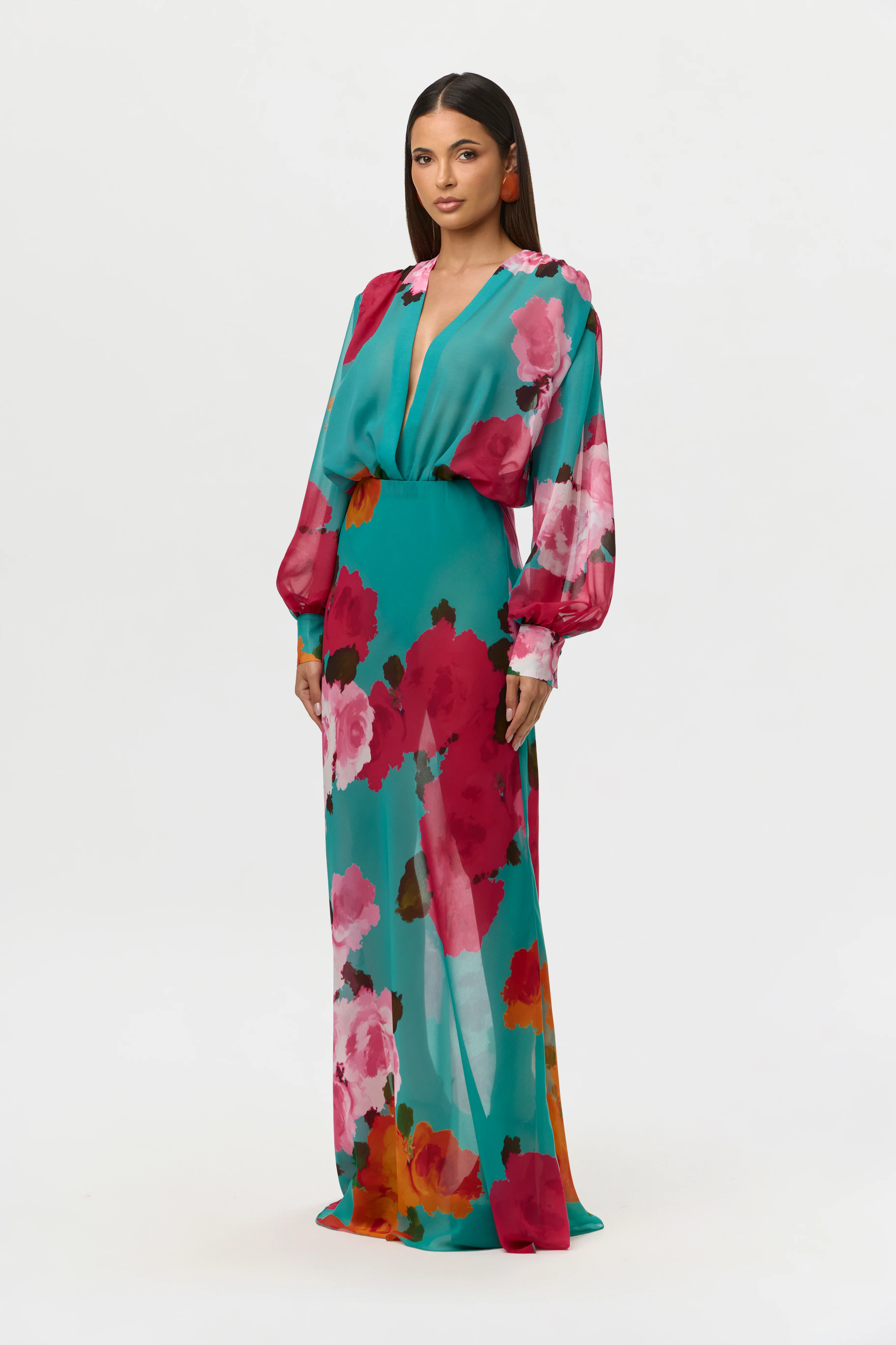 Chiffon Floral Maxi Skirt - Image 2