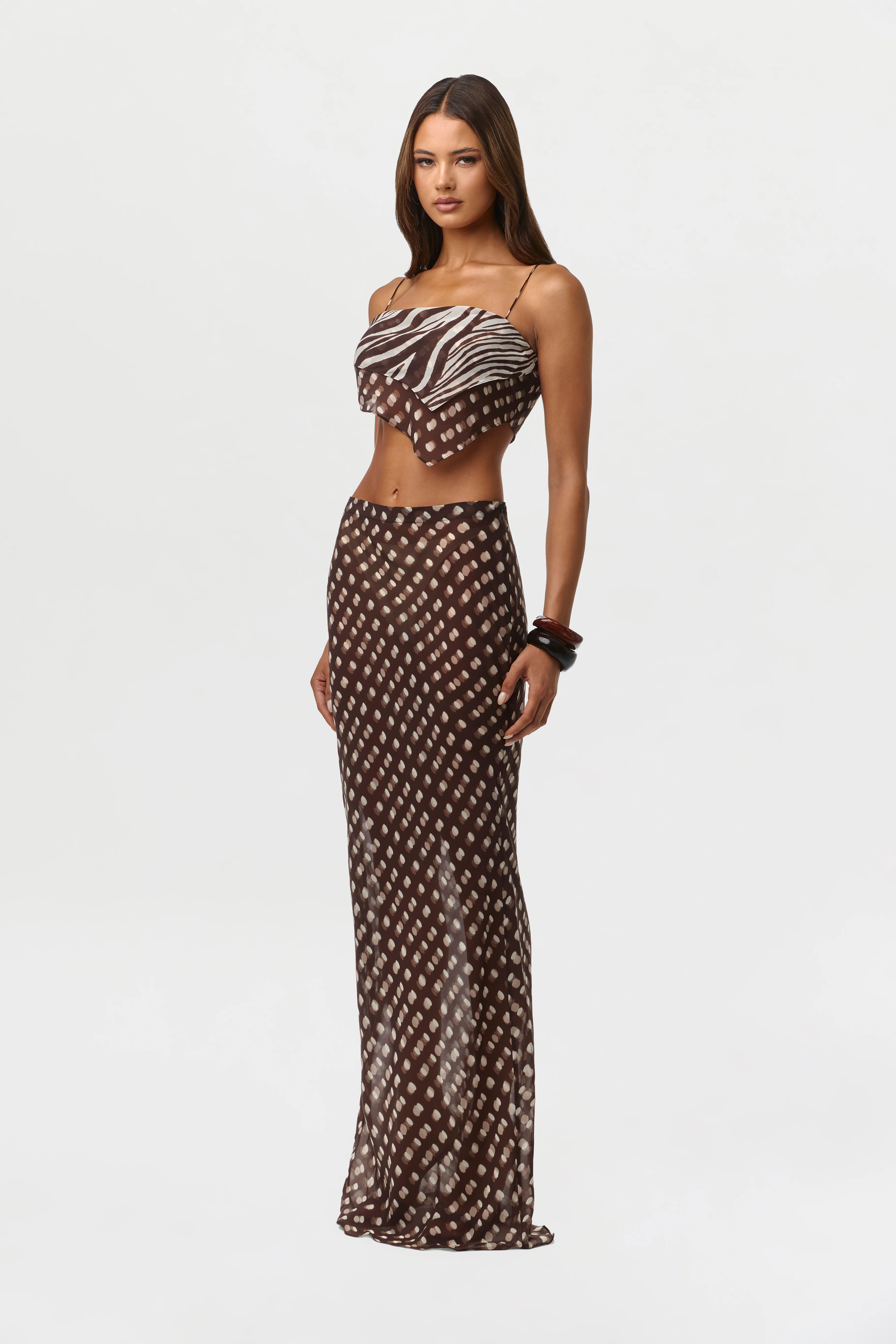 Chiffon Print Maxi Skirt - Image 2
