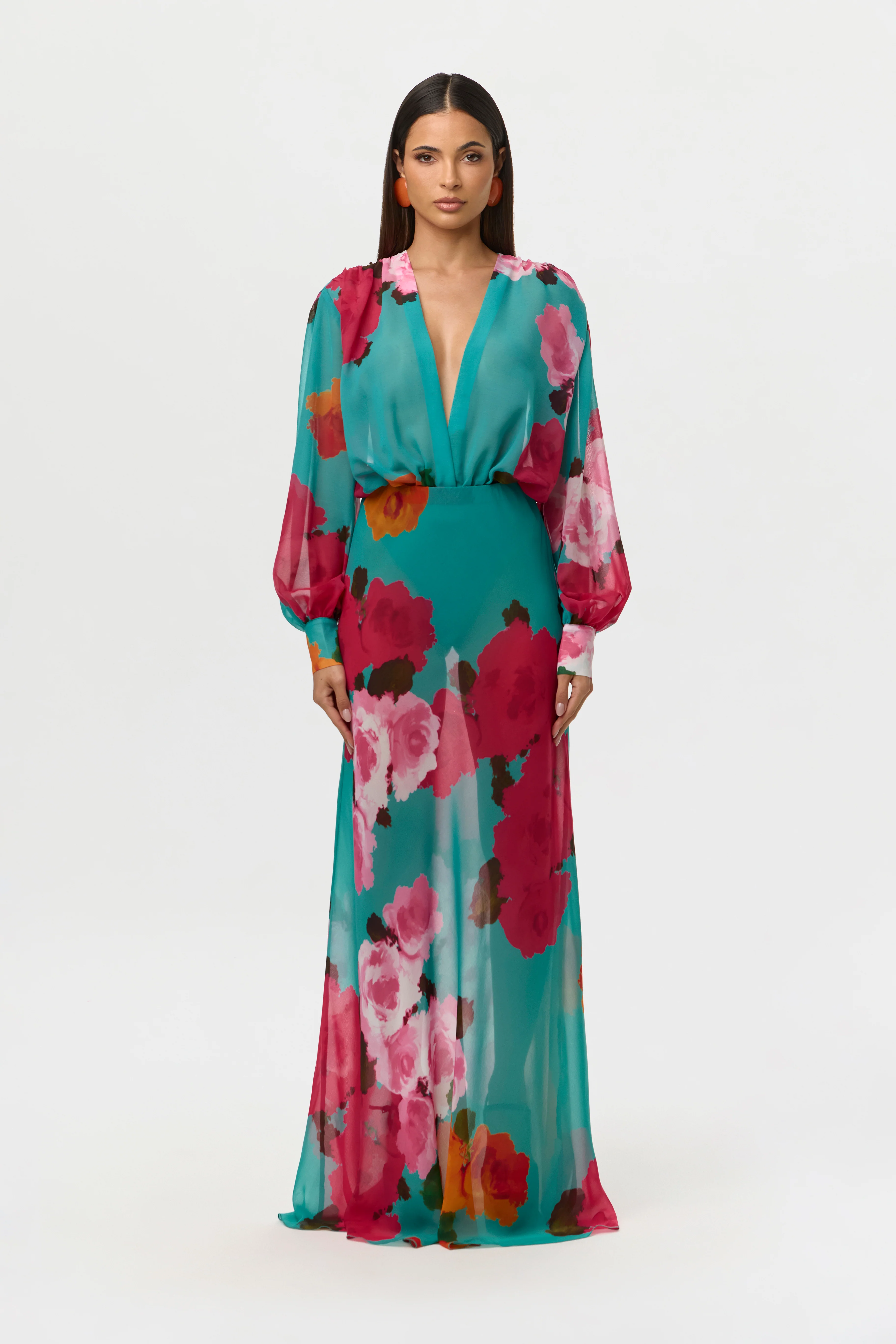 Chiffon Floral Blouse Bodysuit - Image 8