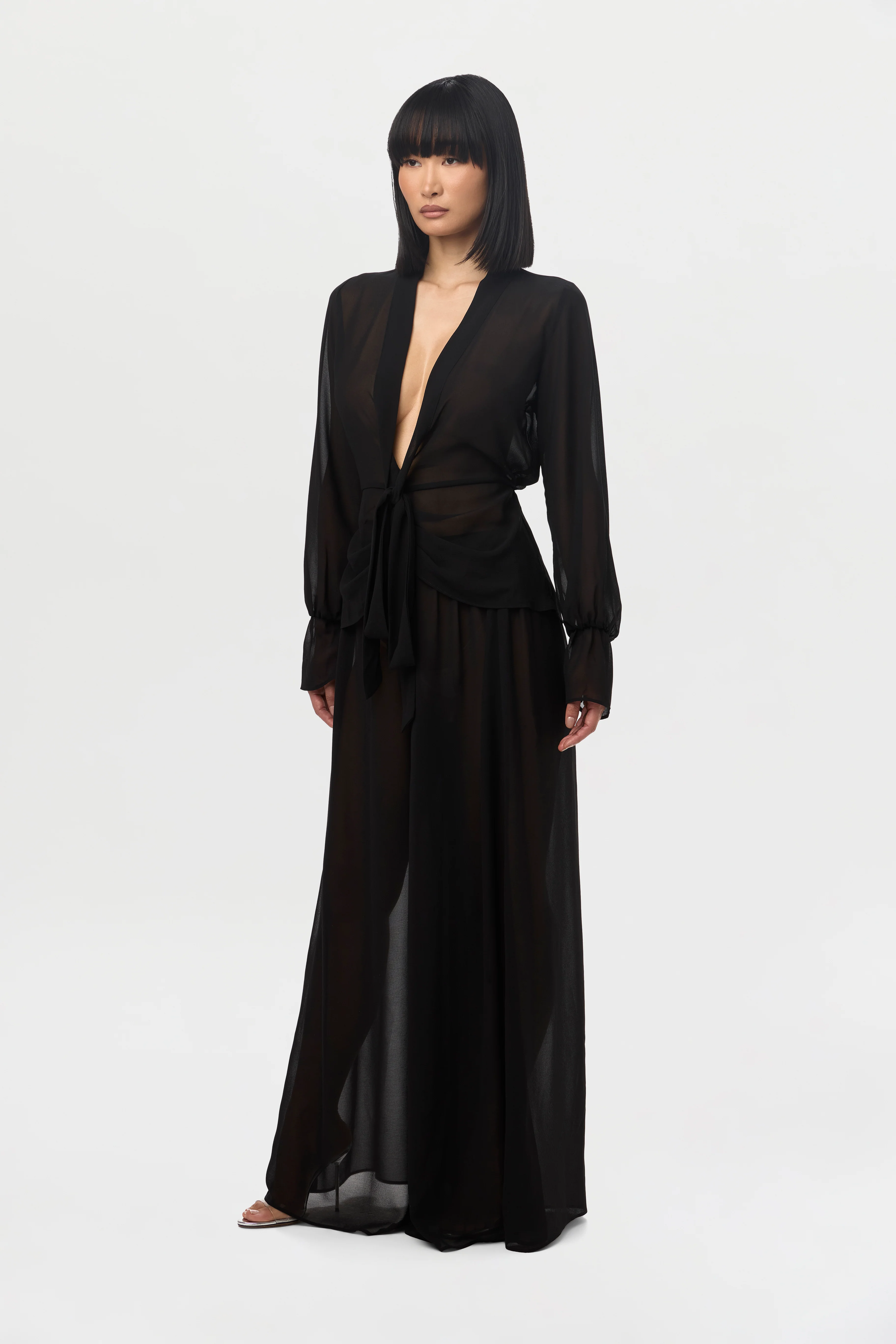 Chiffon Wide Leg Pants - Image 11