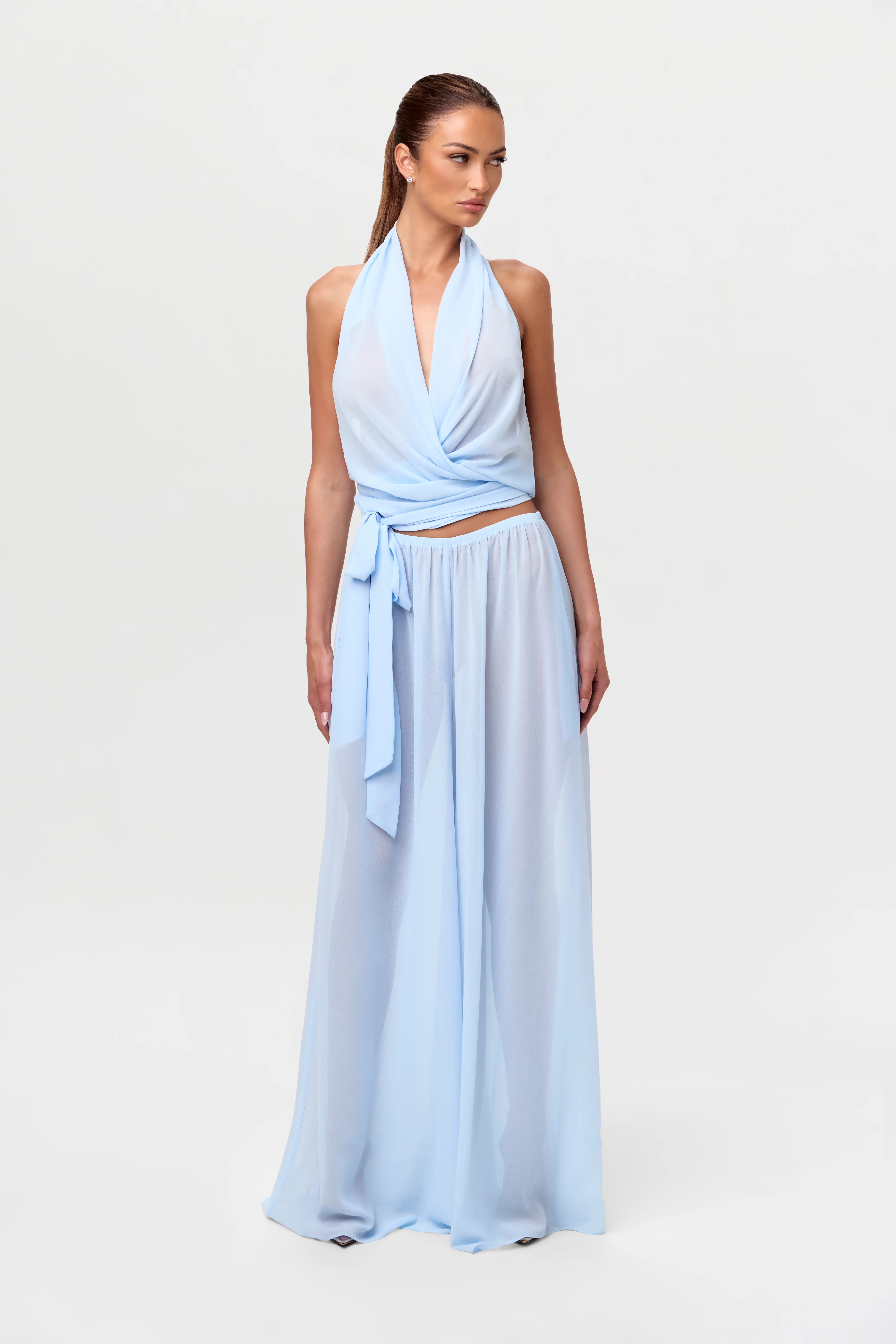 Chiffon Wide Leg Pants - Image 16