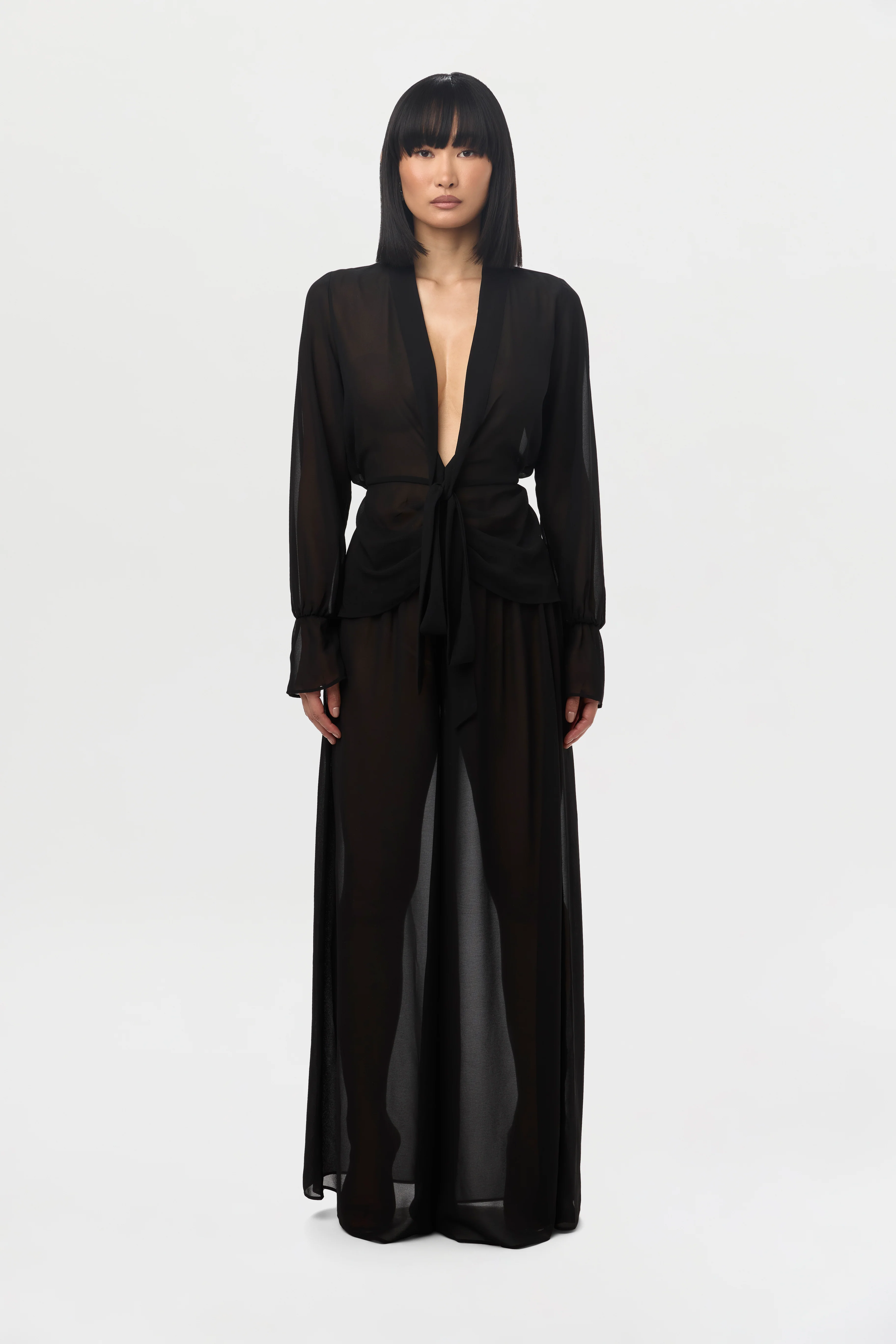 Chiffon Wide Leg Pants - Image 9