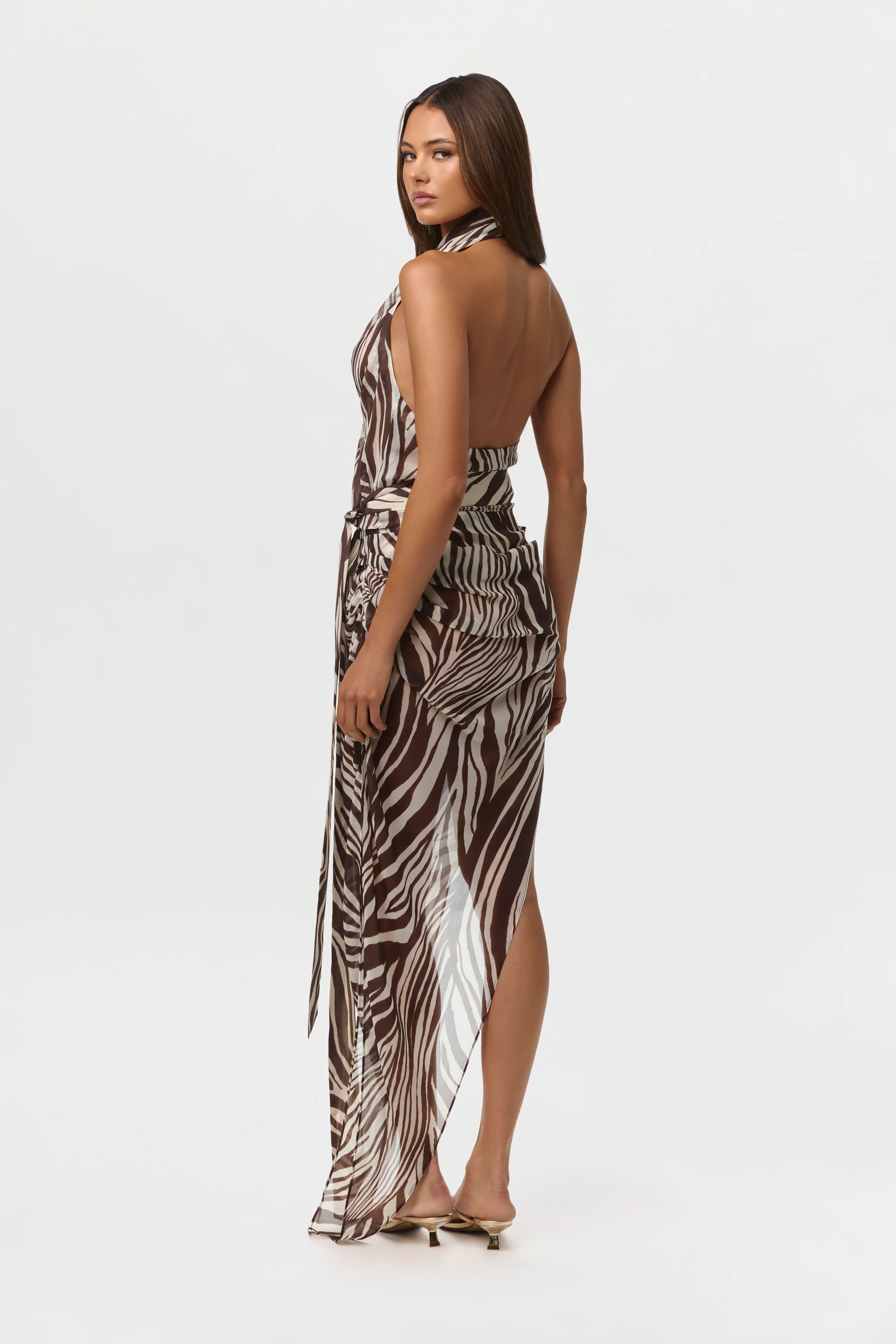 Chiffon Wrap Halter Top - Image 11