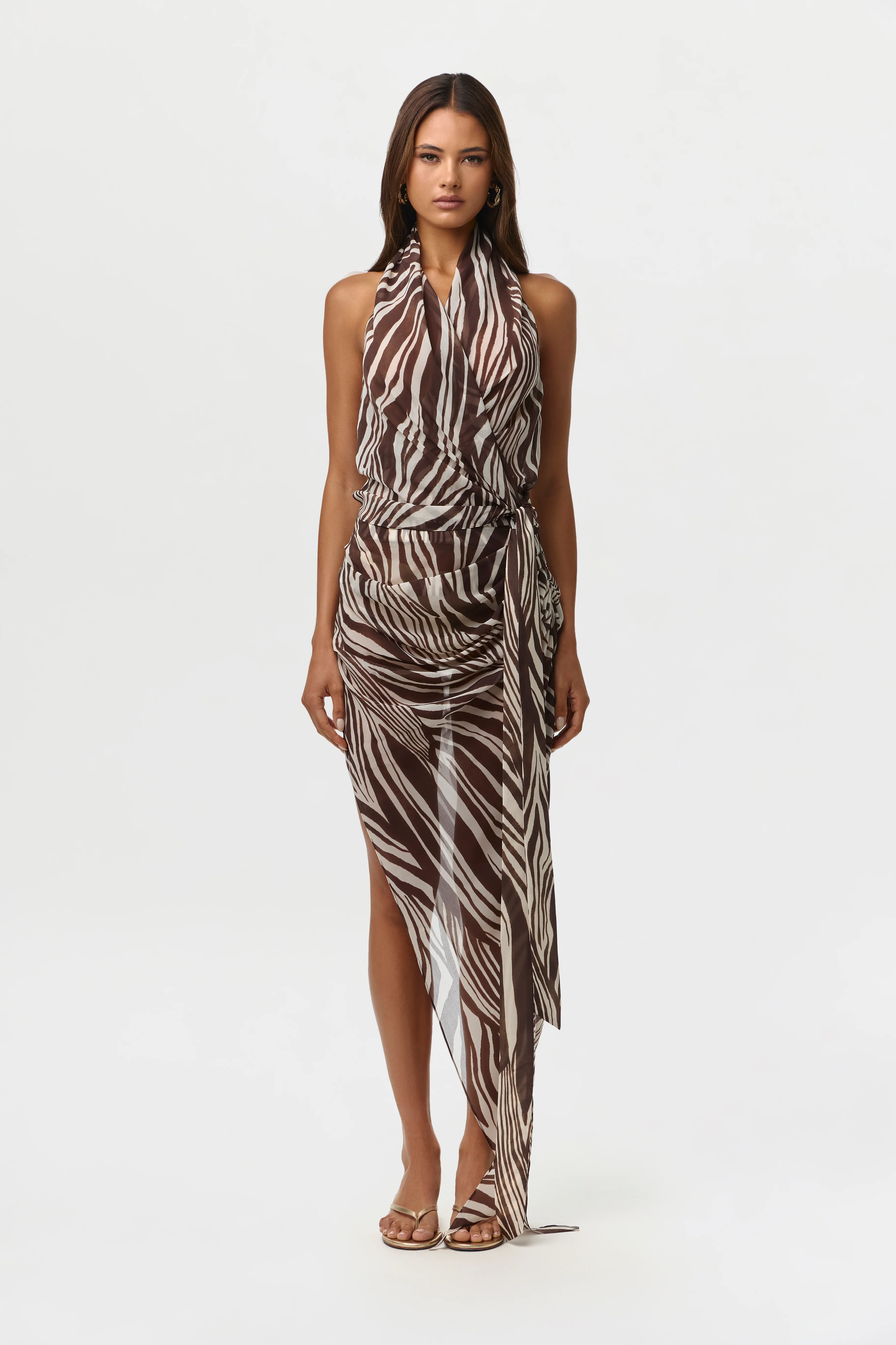 Chiffon Wrap Halter Top - Image 7