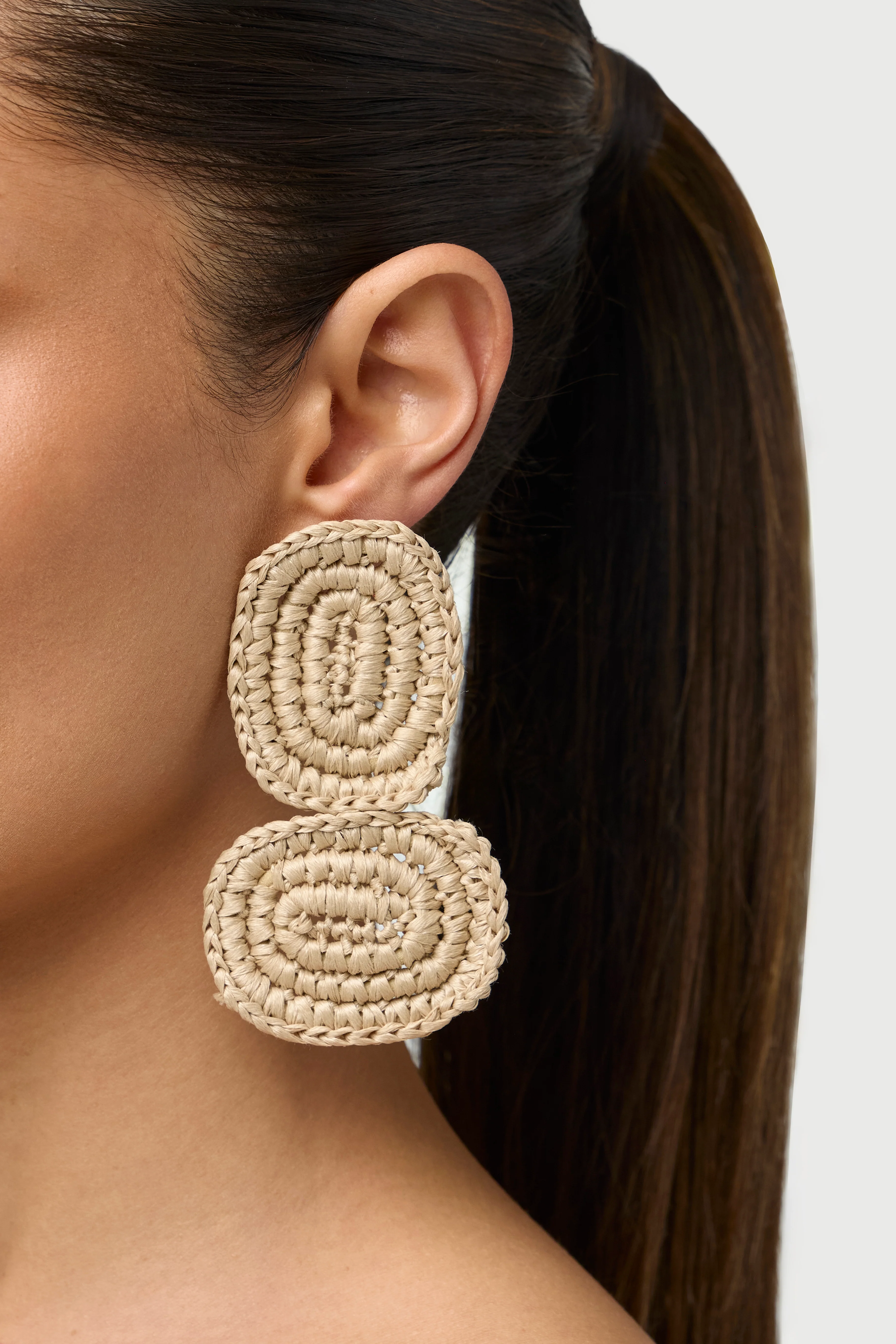 Crochet Knit Tier Drop Earrings - Image 6