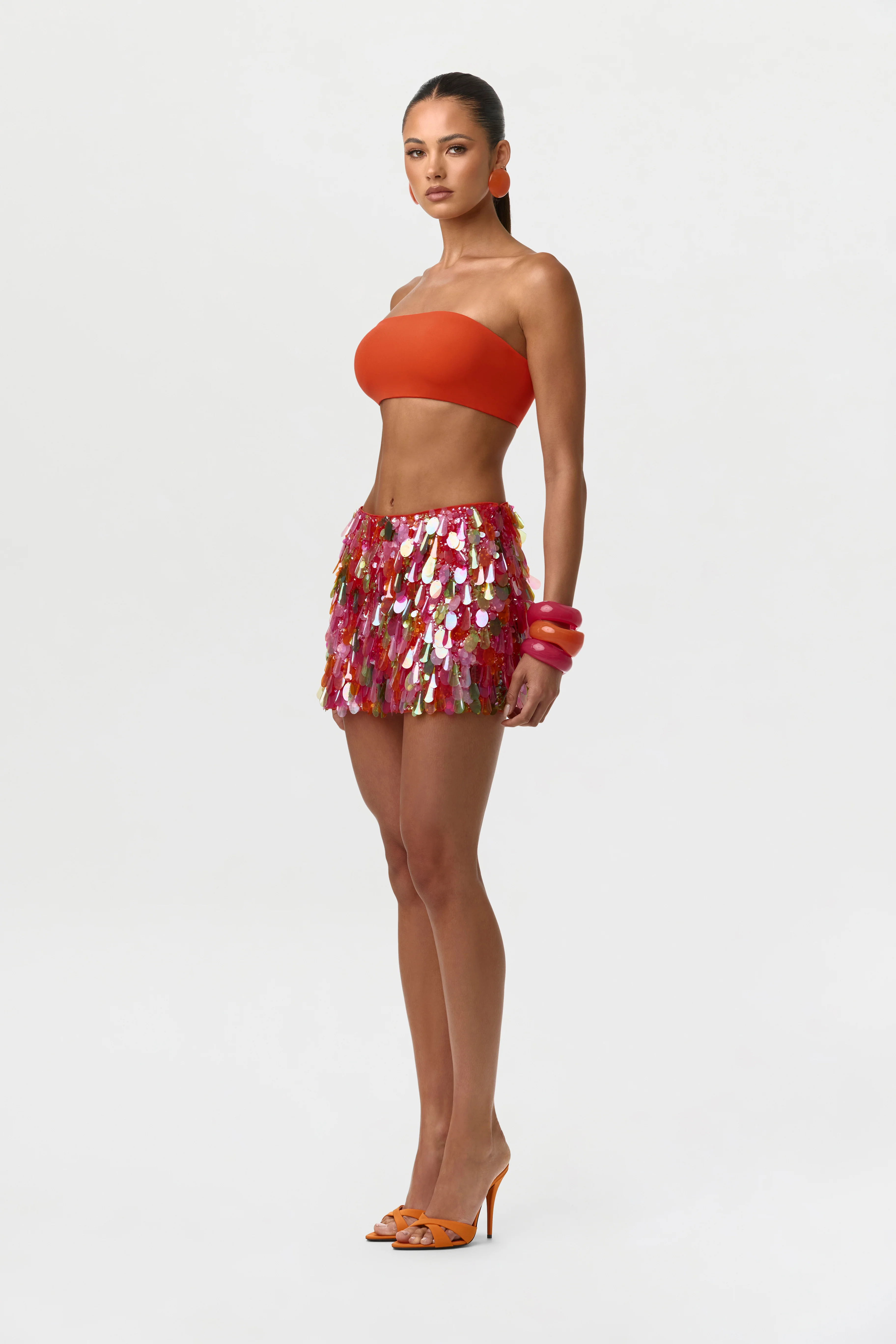 Sequin High Waist Mini Skirt - Image 6