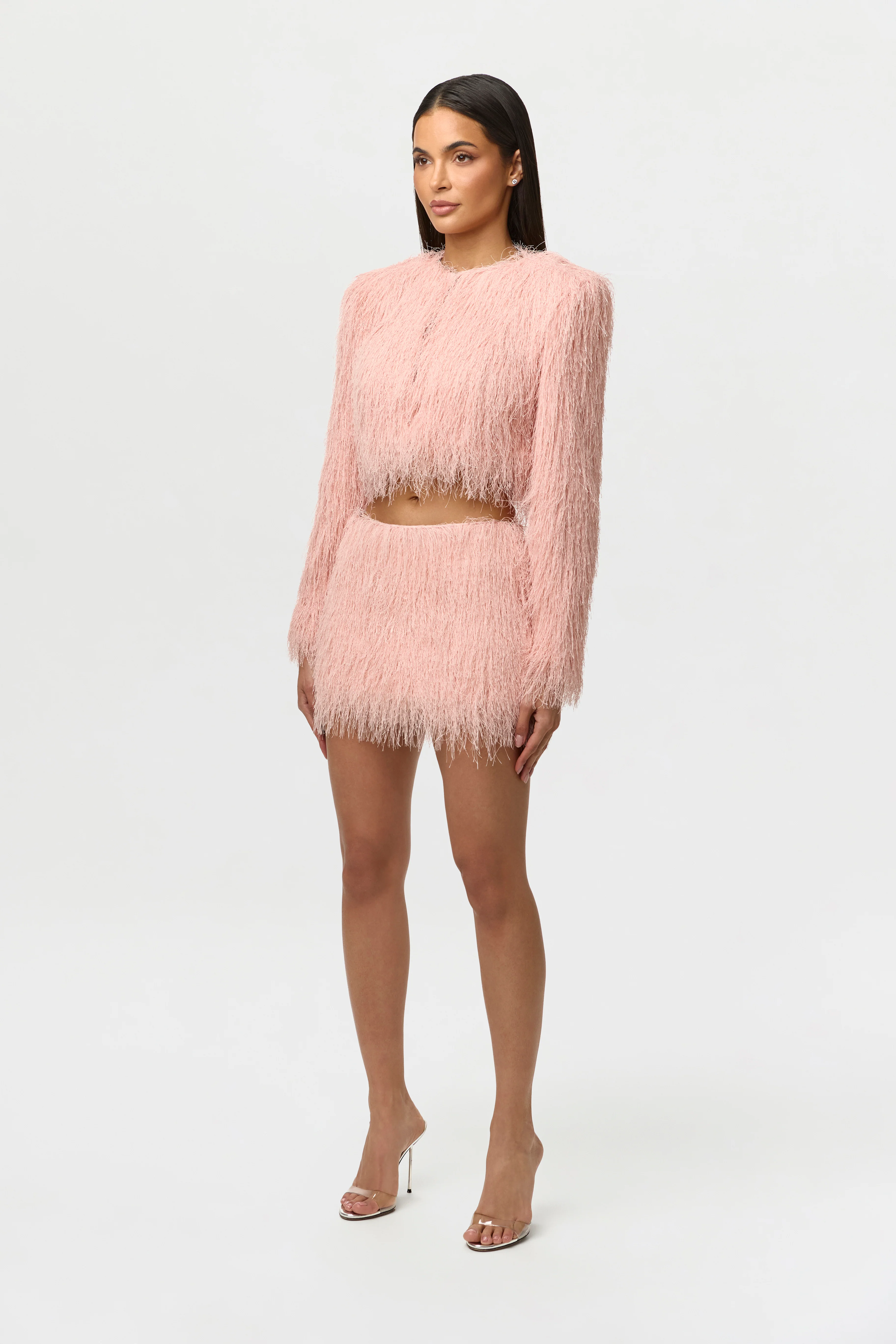 Faux Fringe Cropped Jacket - Image 2