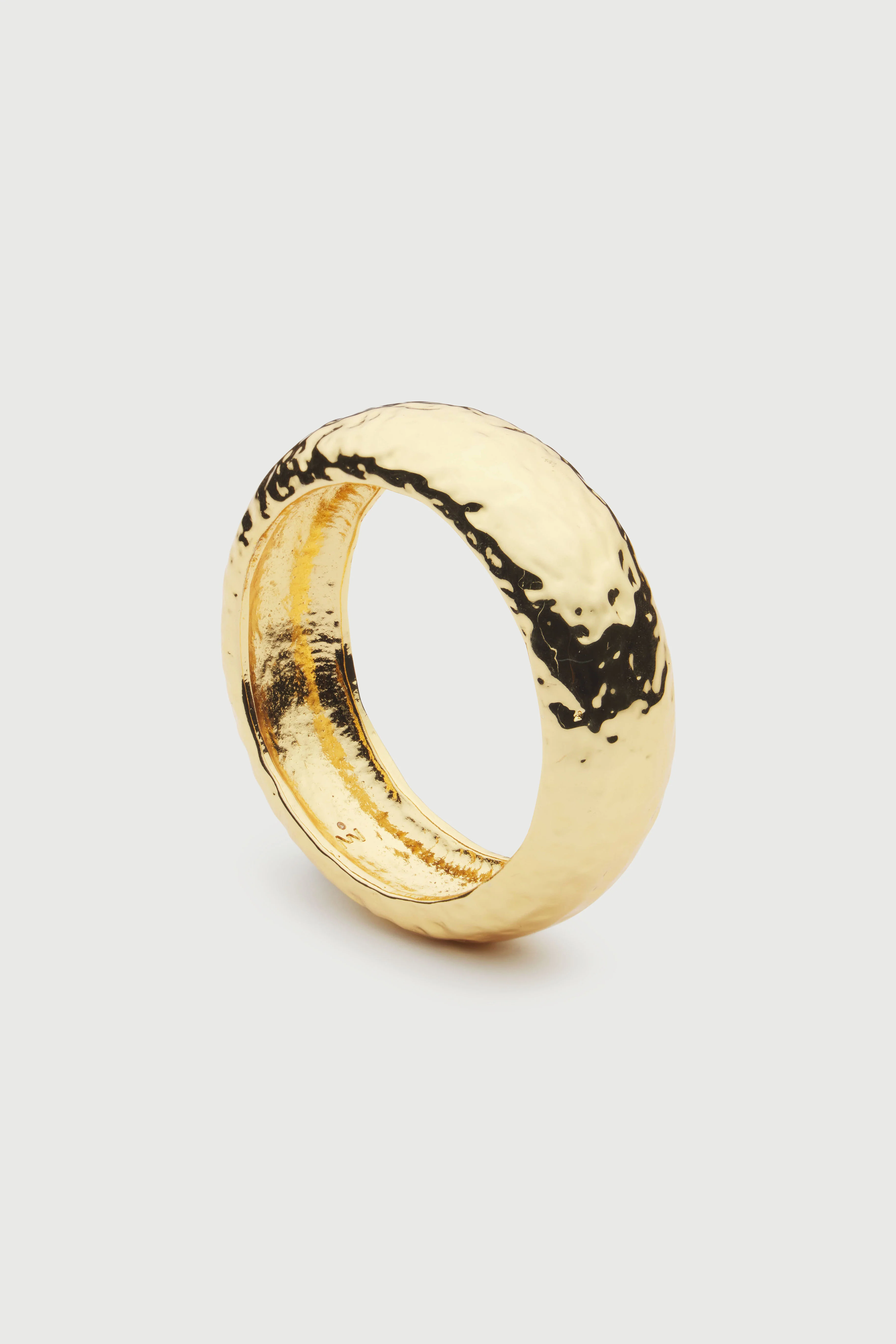 Gold Hammered Bracelet - Image 2
