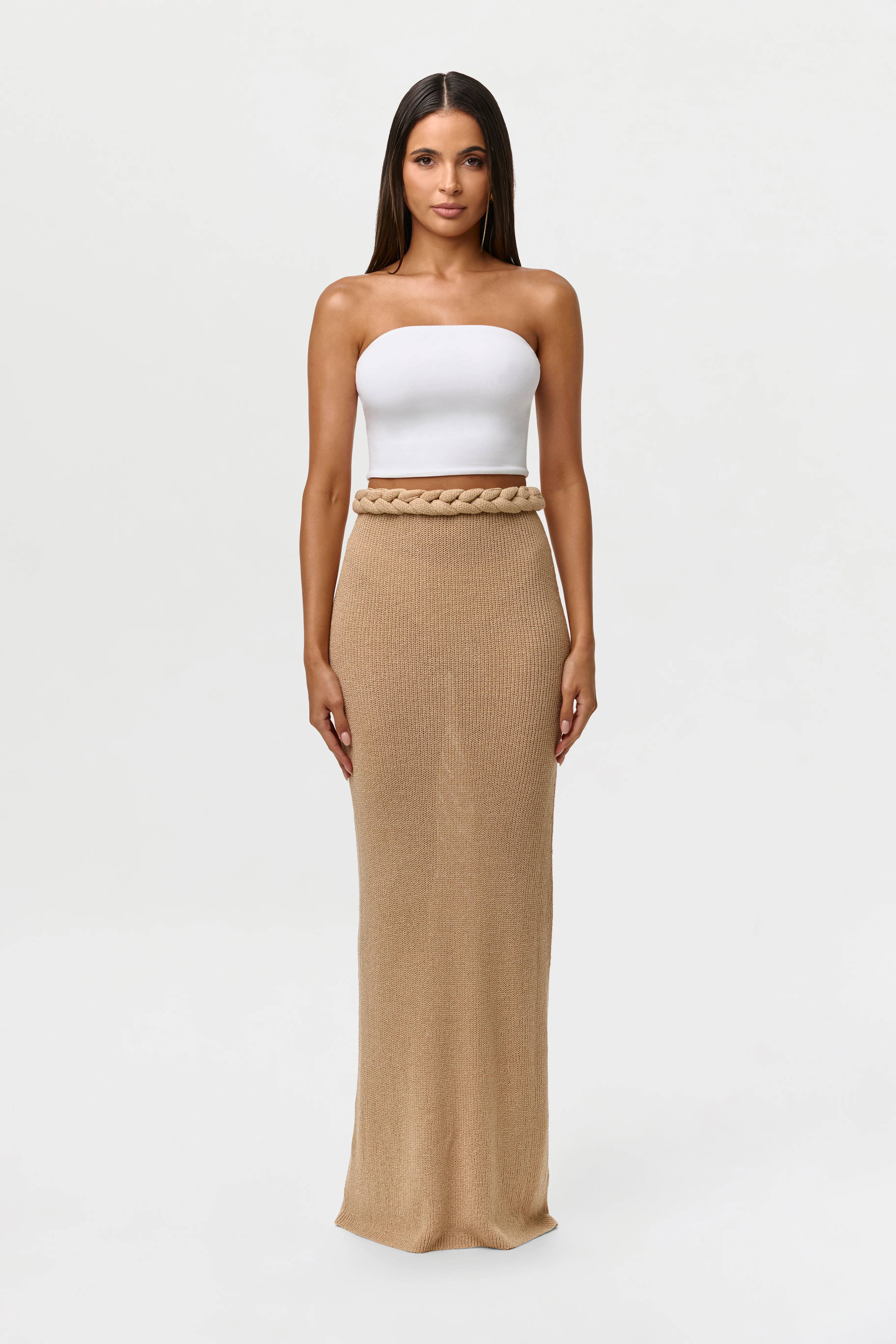 Knit Braid Maxi Skirt