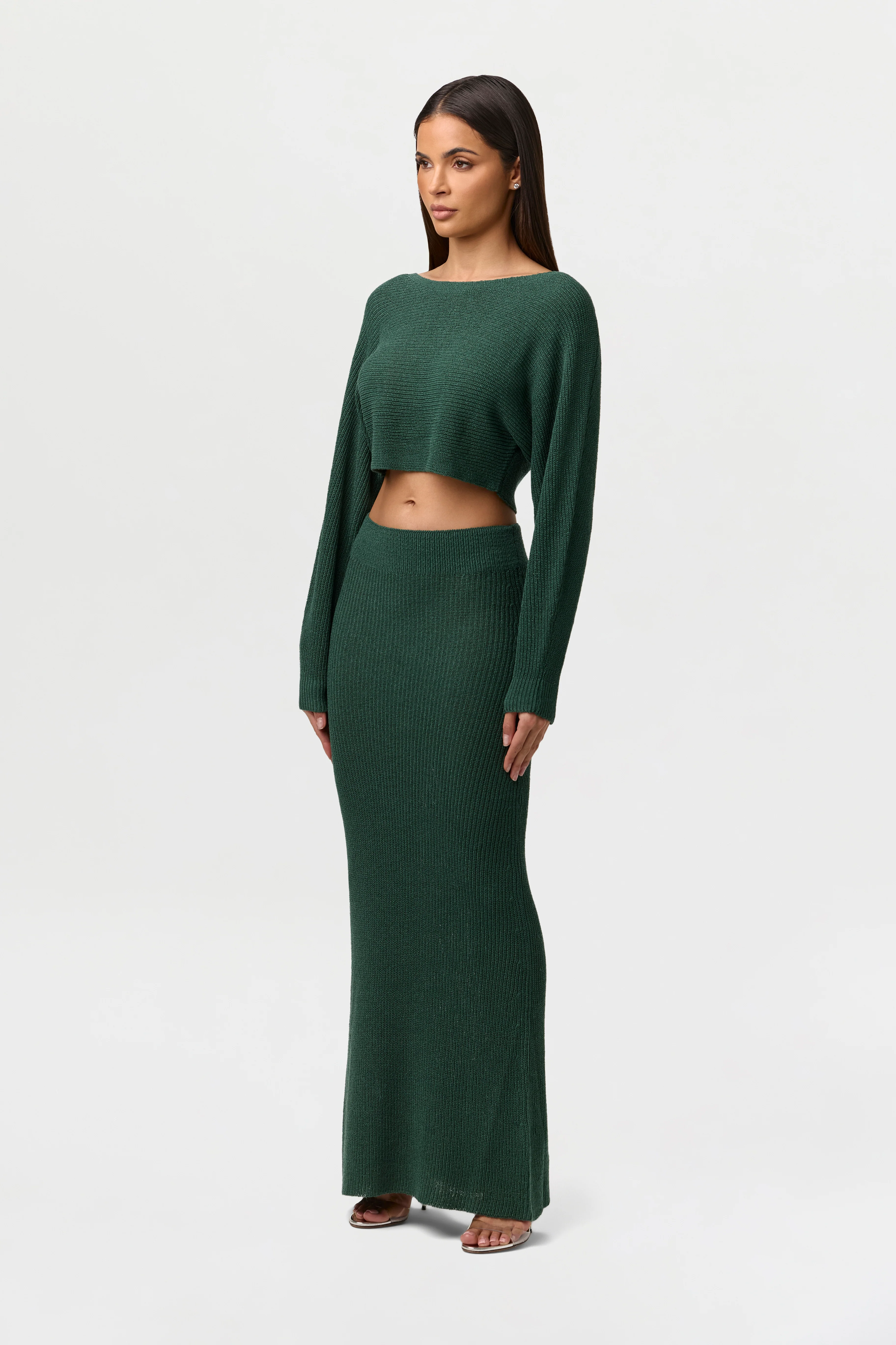 Ribbed Knit Maxi Skirt - Image 3