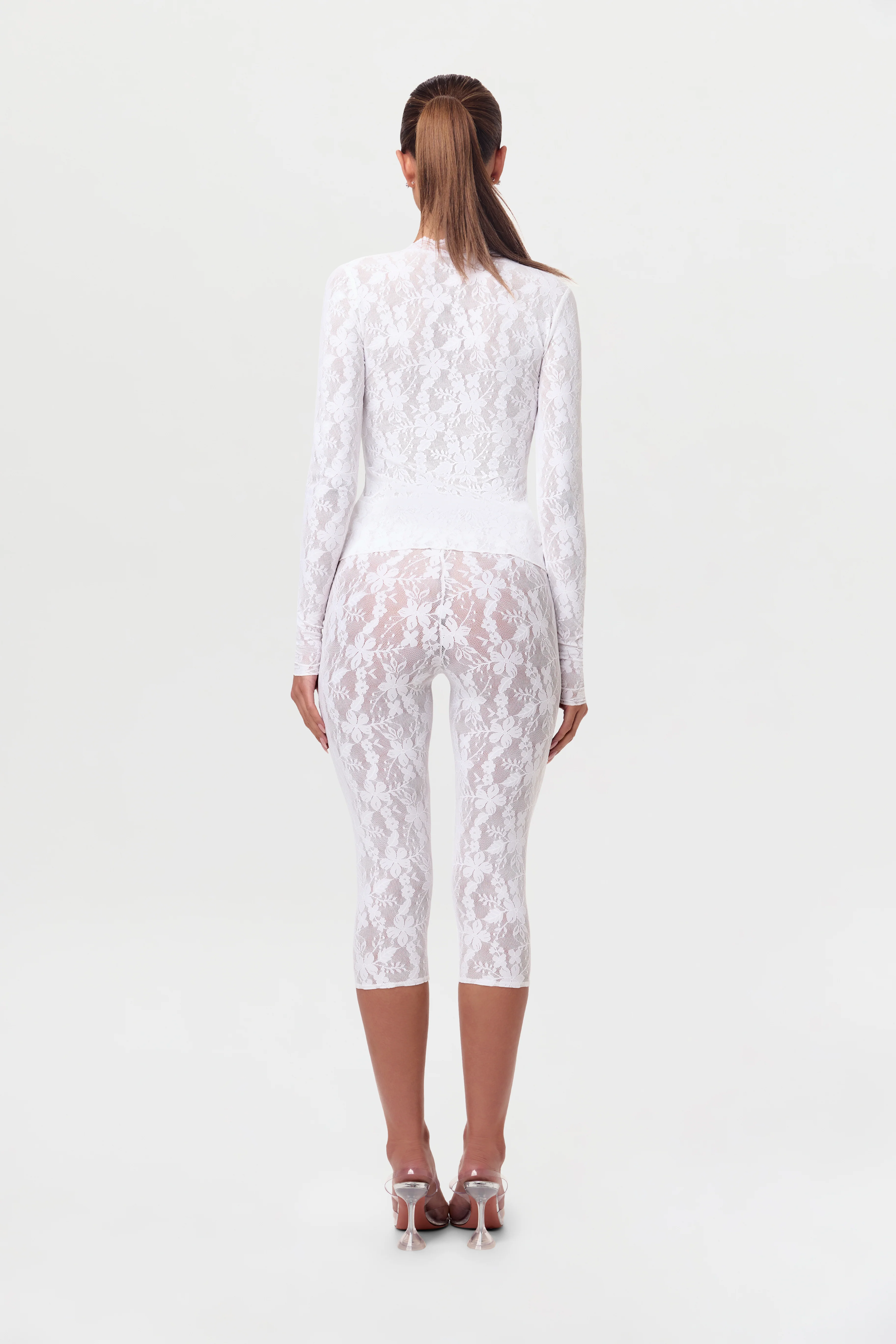 Stretch Lace Cropped Legging - Image 14