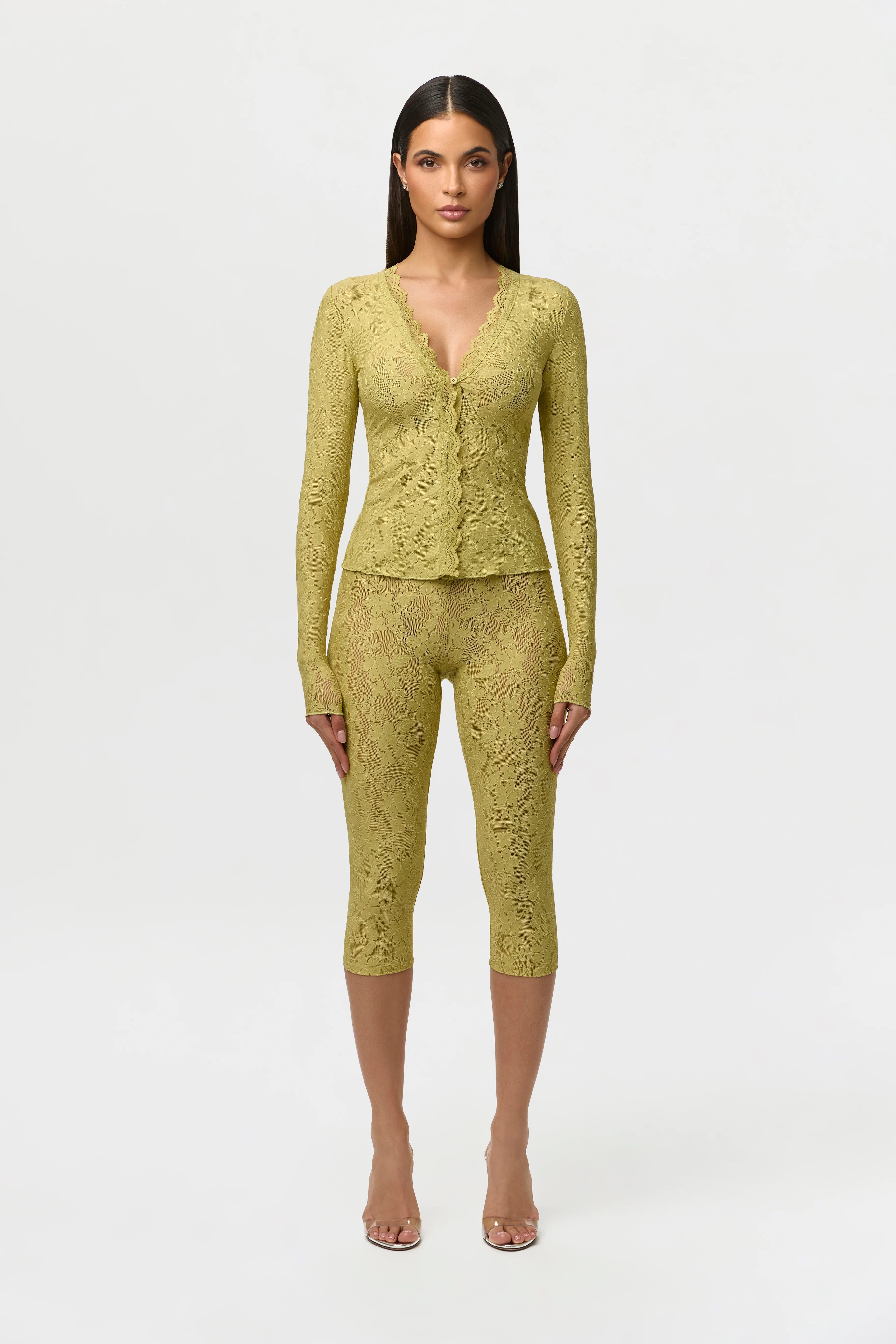 Stretch Lace Cardigan Top - Image 2
