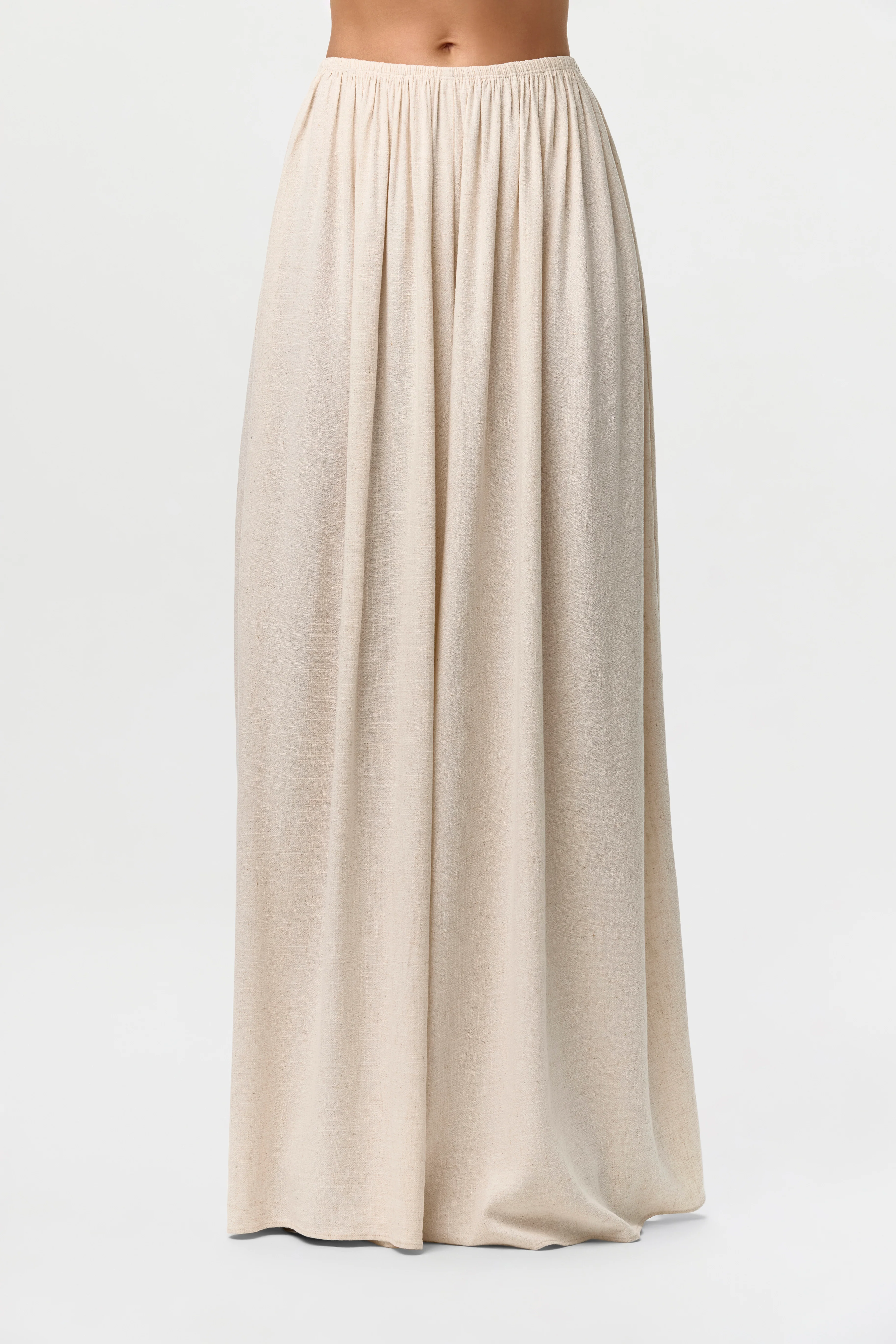 Linen Pleated Wide Leg Pants - Image 11