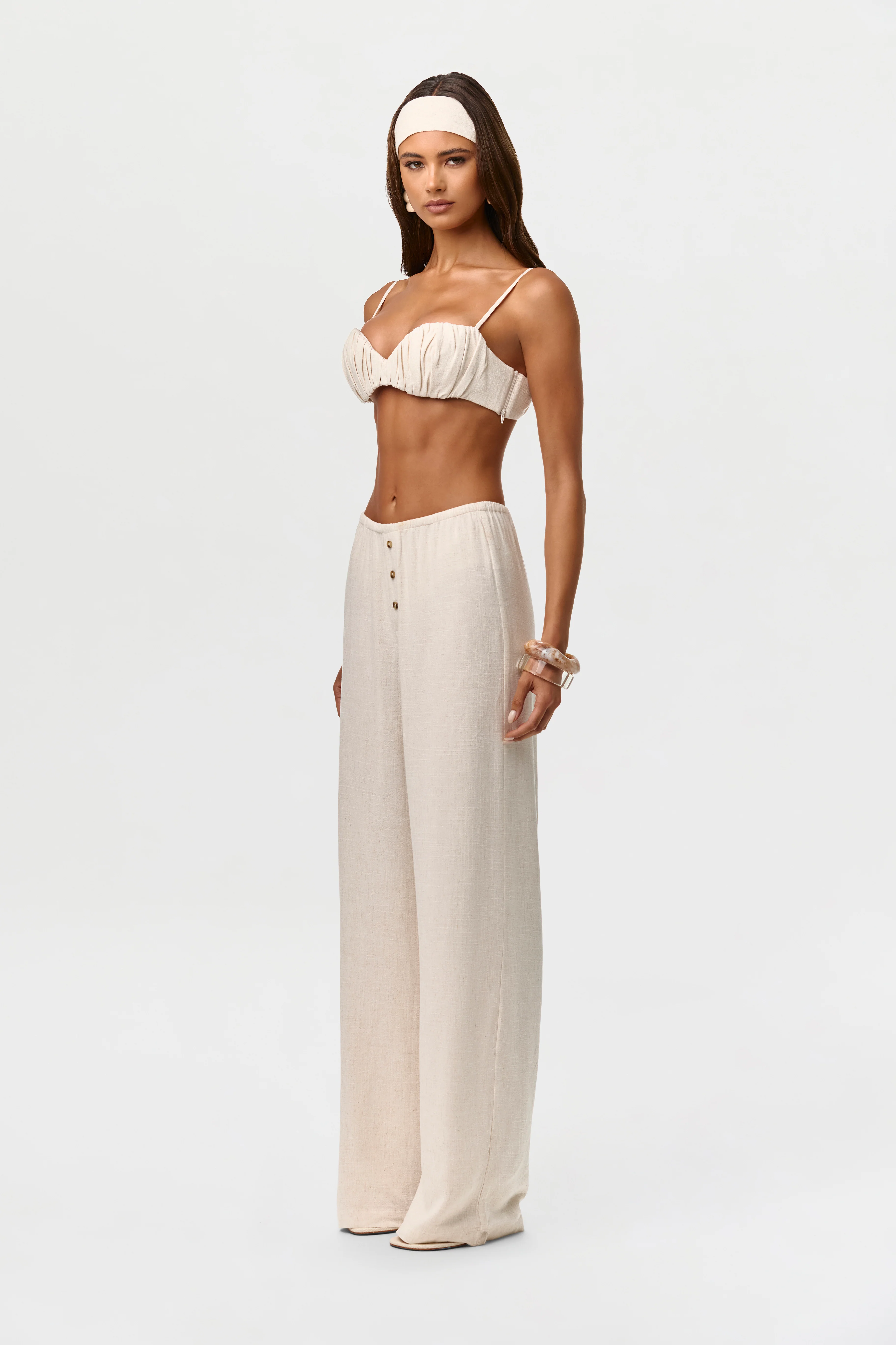 Linen Button Lounge Pants Petite - Image 7