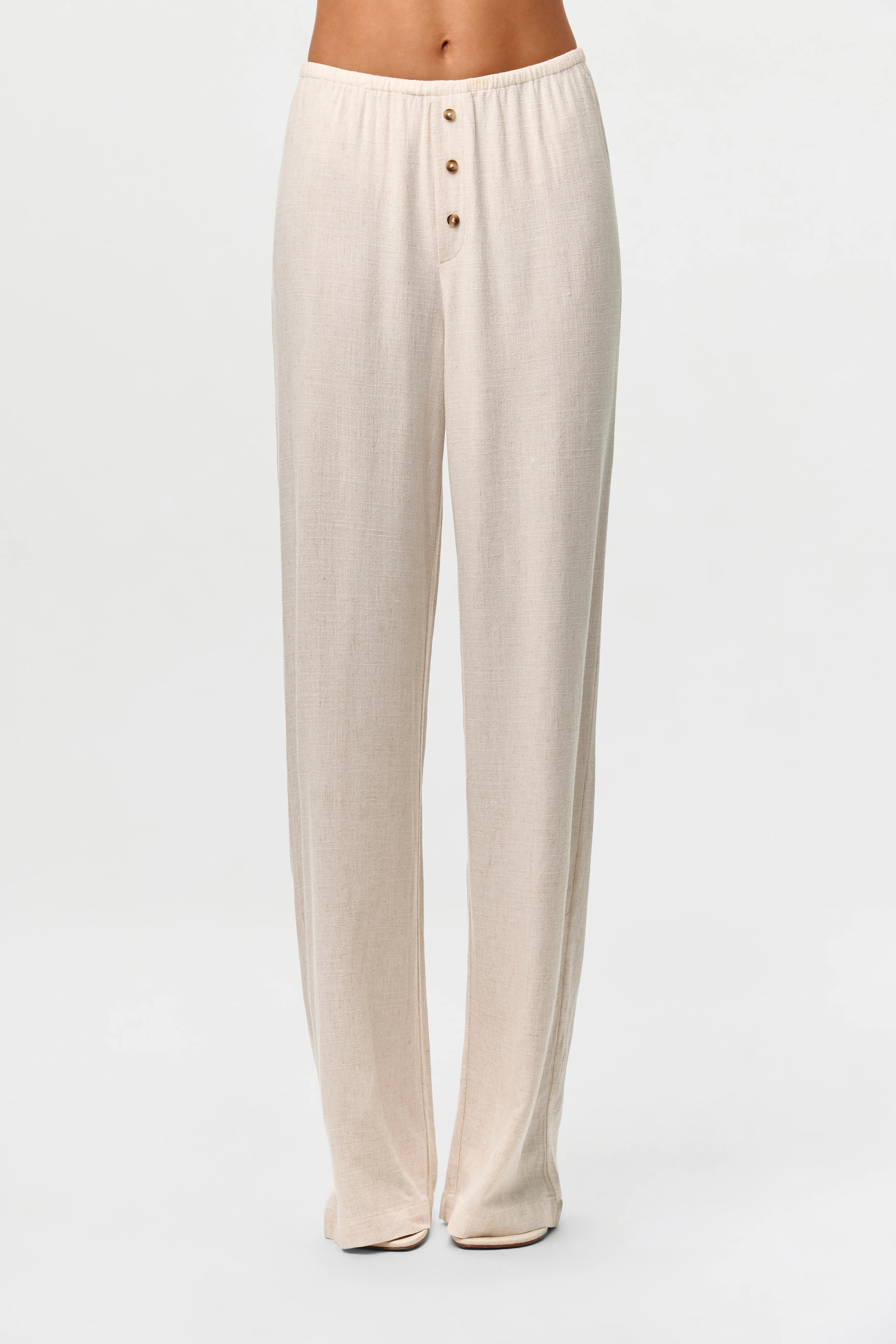 Linen Button Lounge Pants Petite - Image 9