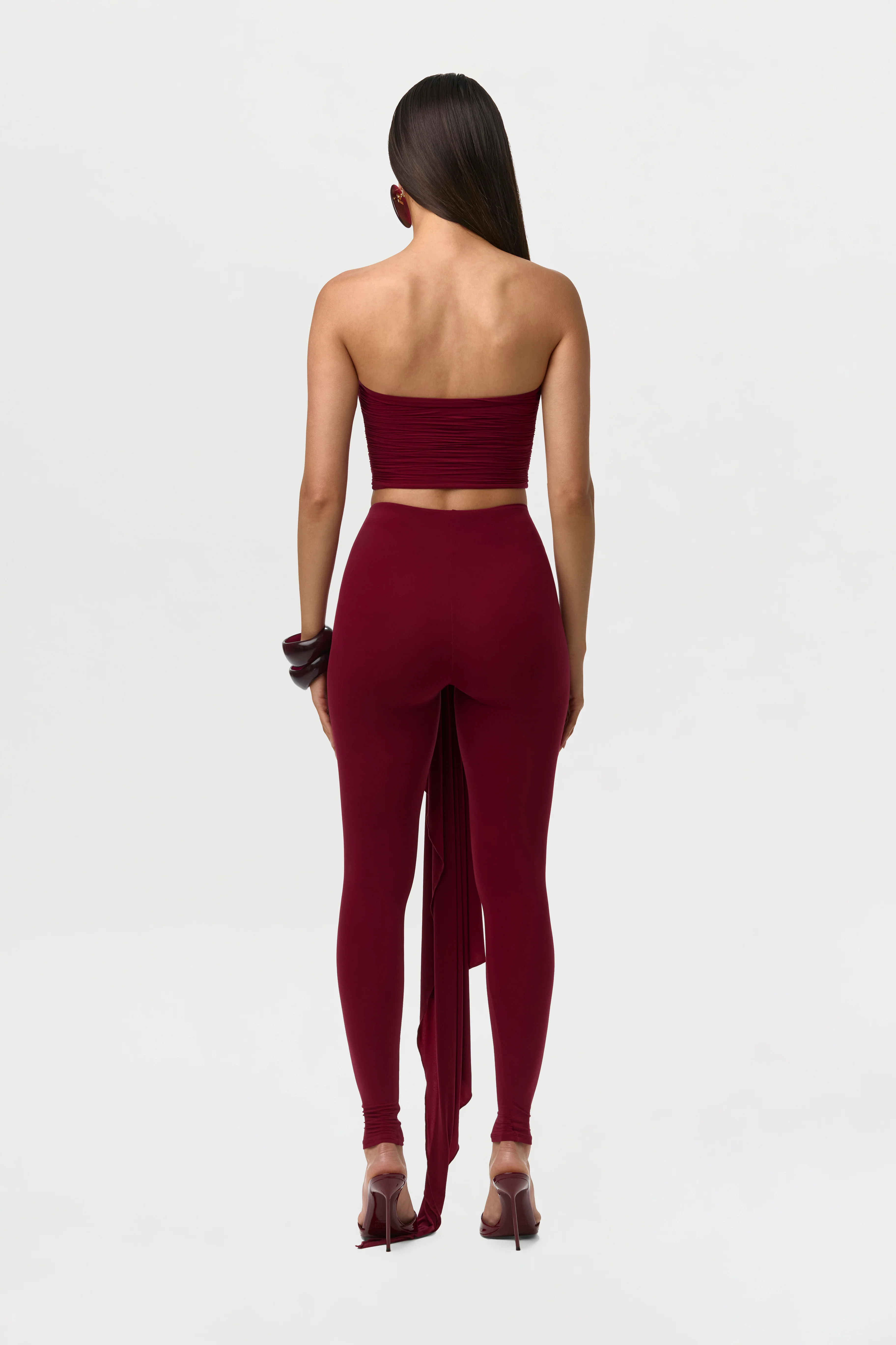 Naked V-Waist Drape Leggings - Image 13