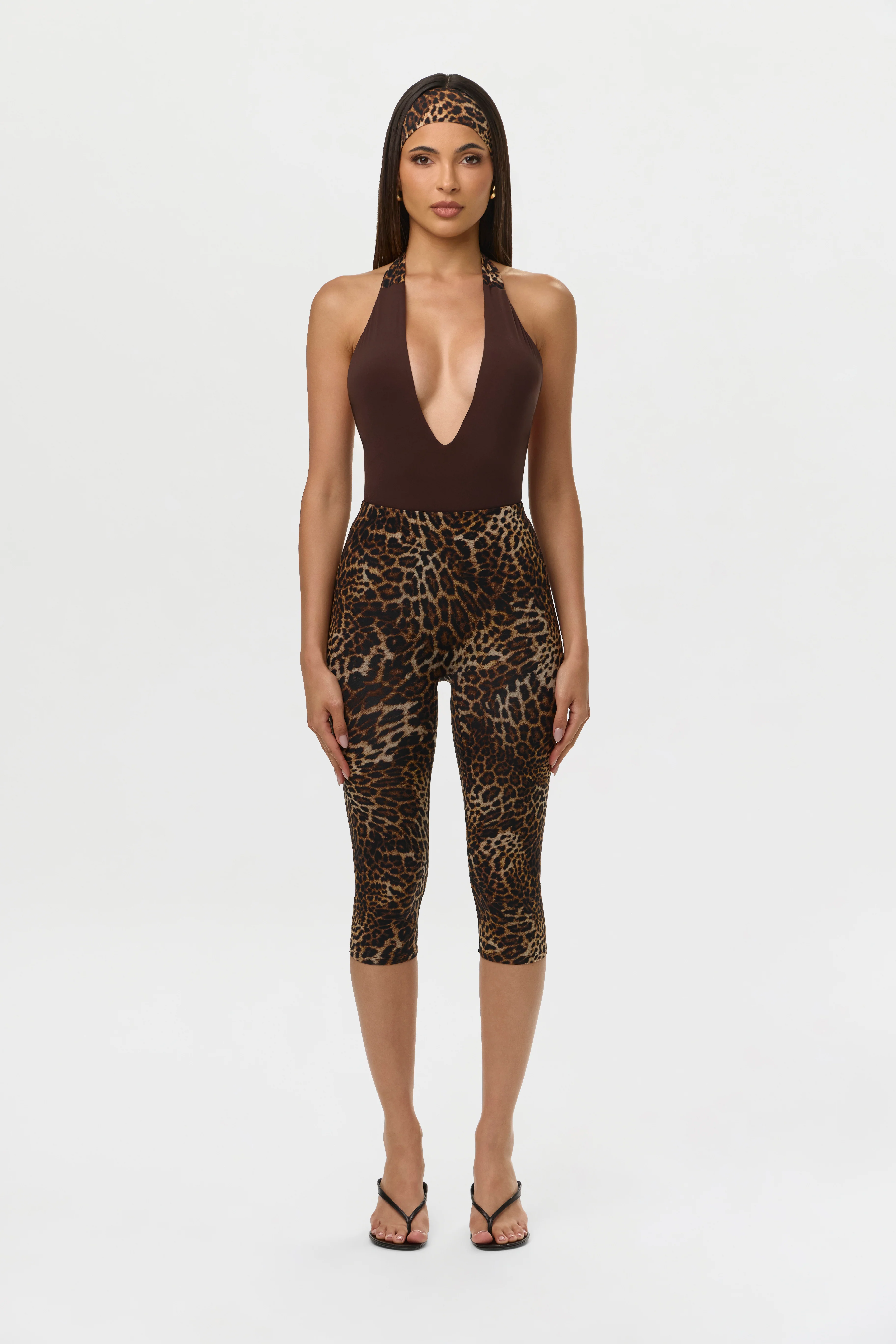 Naked Plunge Halter Bodysuit - Image 2