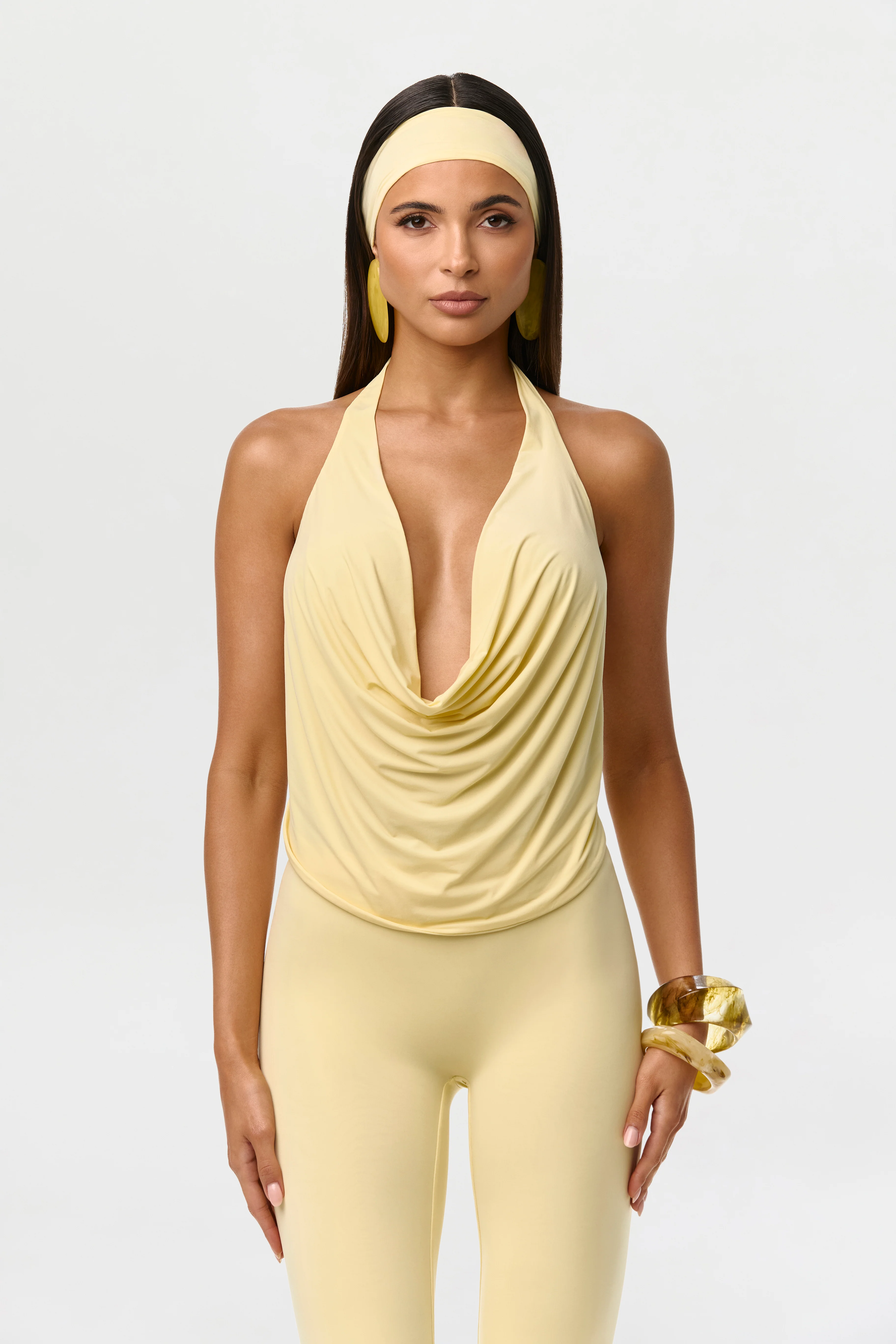 Naked Cowl Drape Halter Top - Image 13