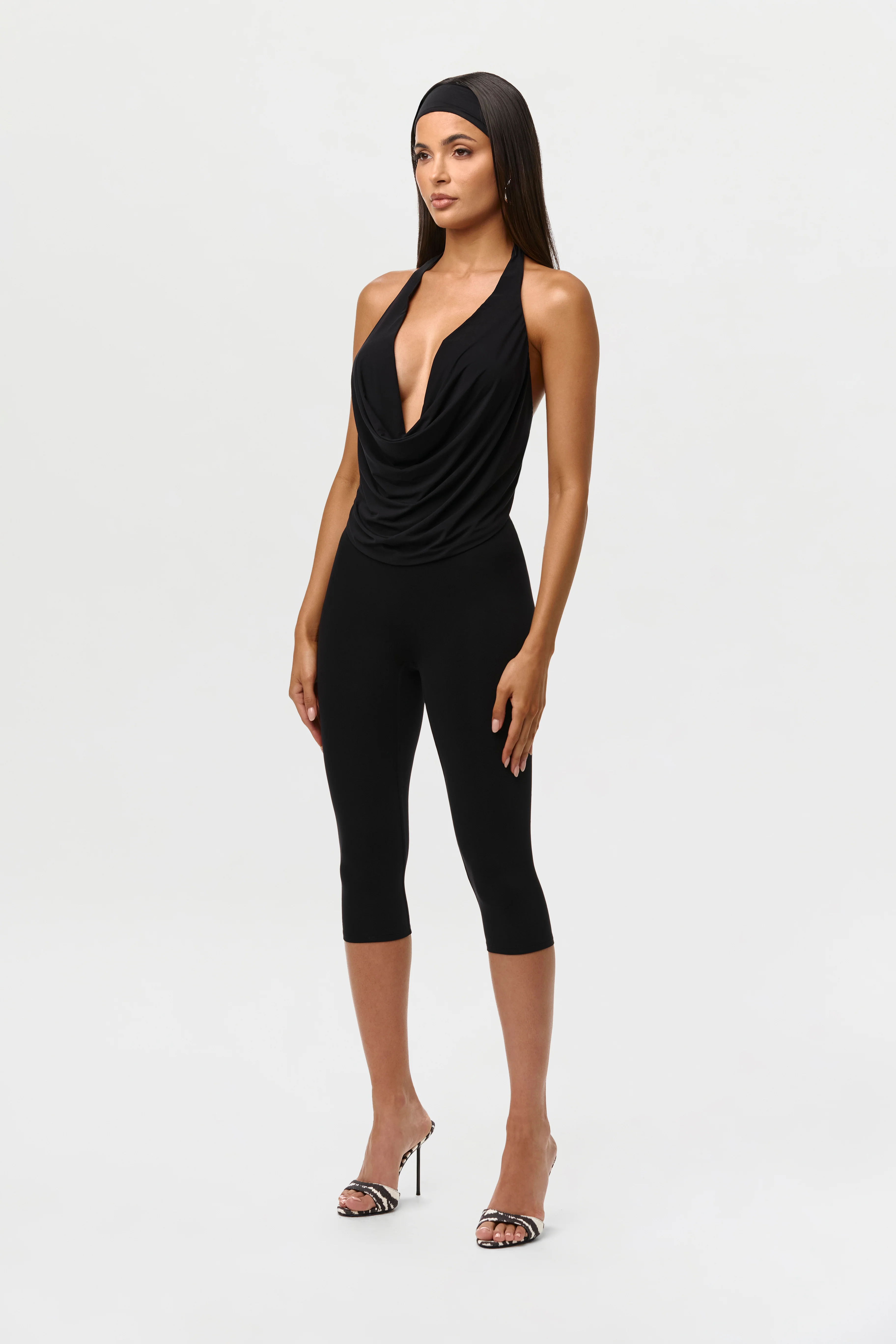 Naked Cowl Drape Halter Top - Image 5