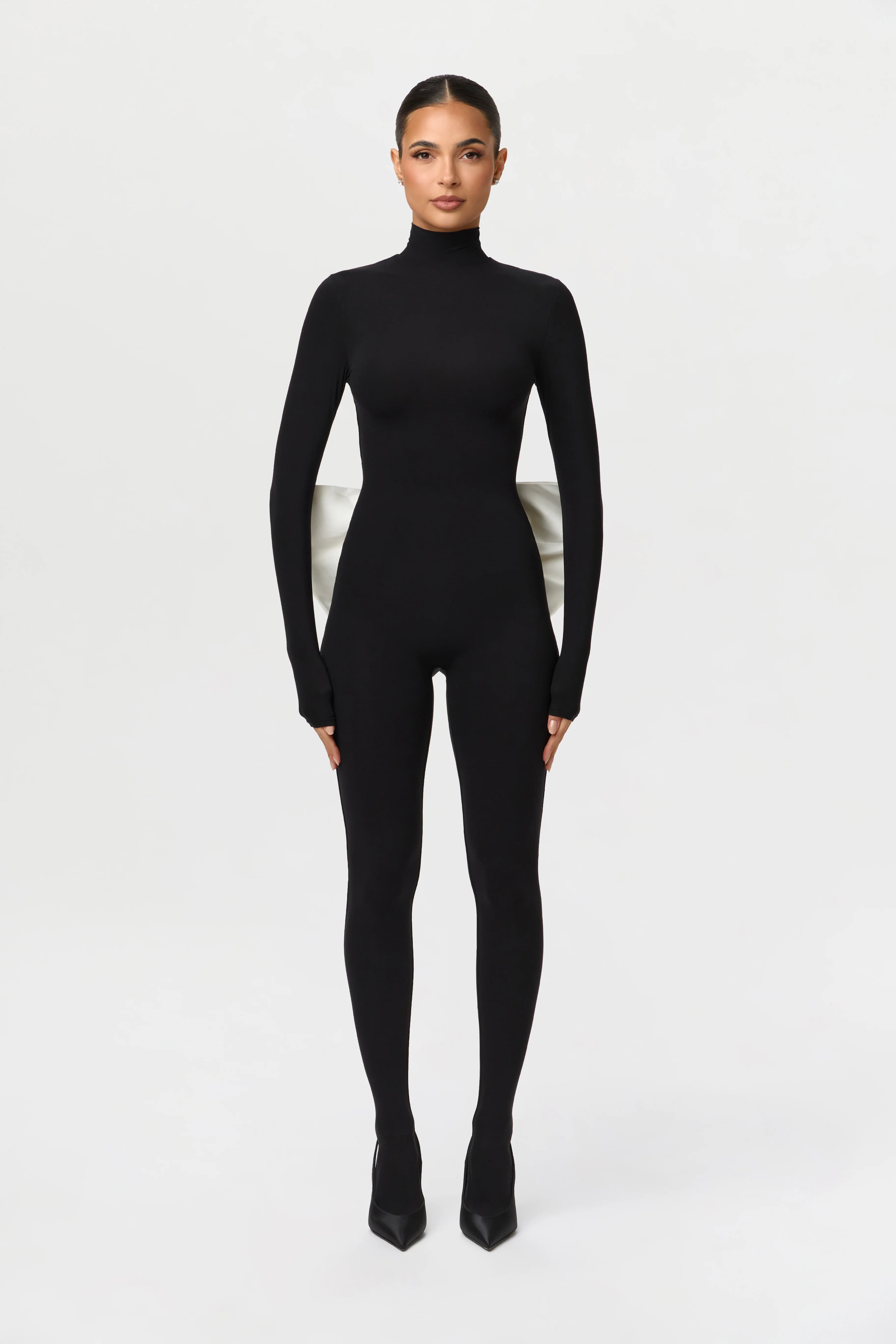 Naked Bow Closed Toe Jumpsuit - Image 3