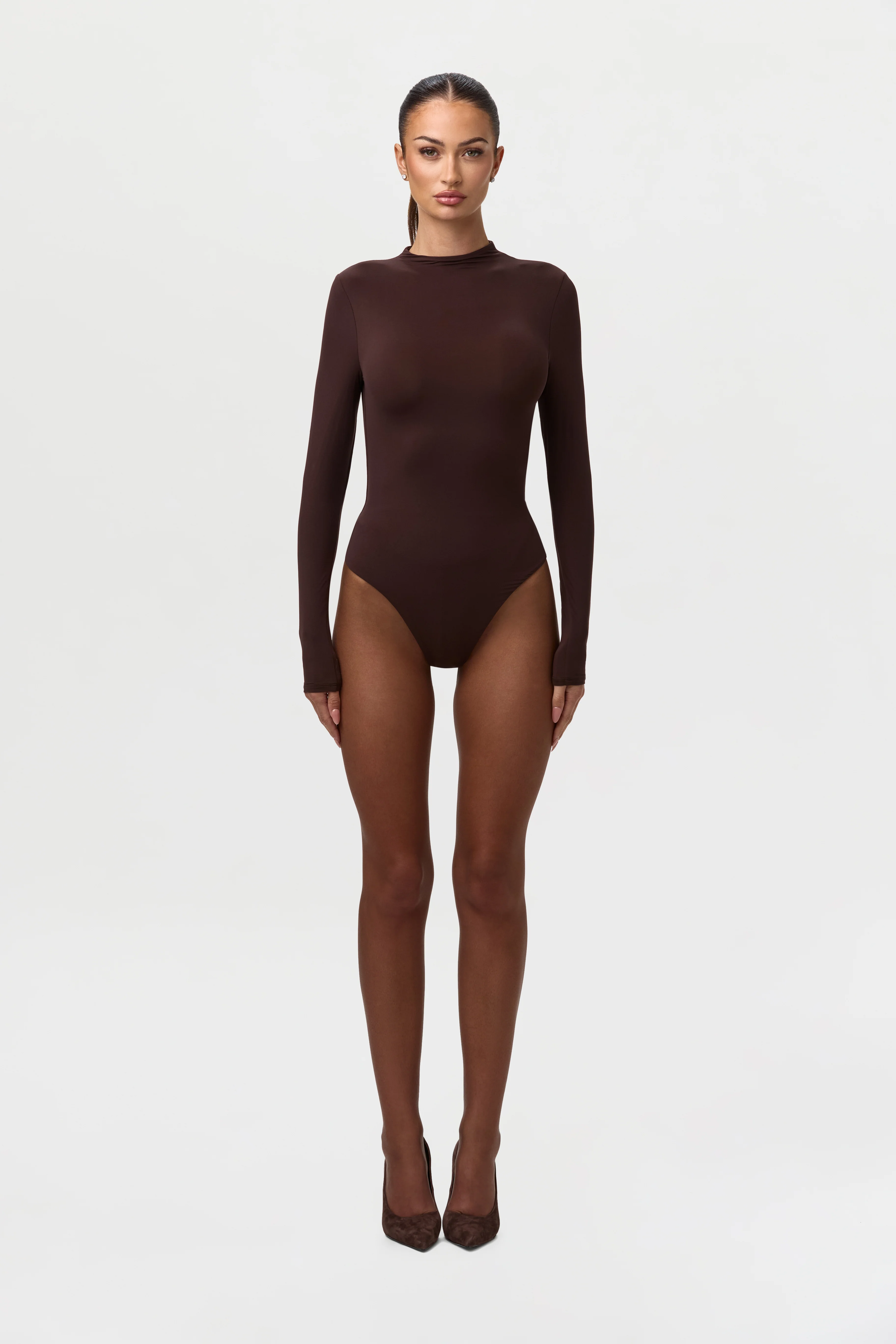 Naked Mock Neck Bodysuit - Image 42