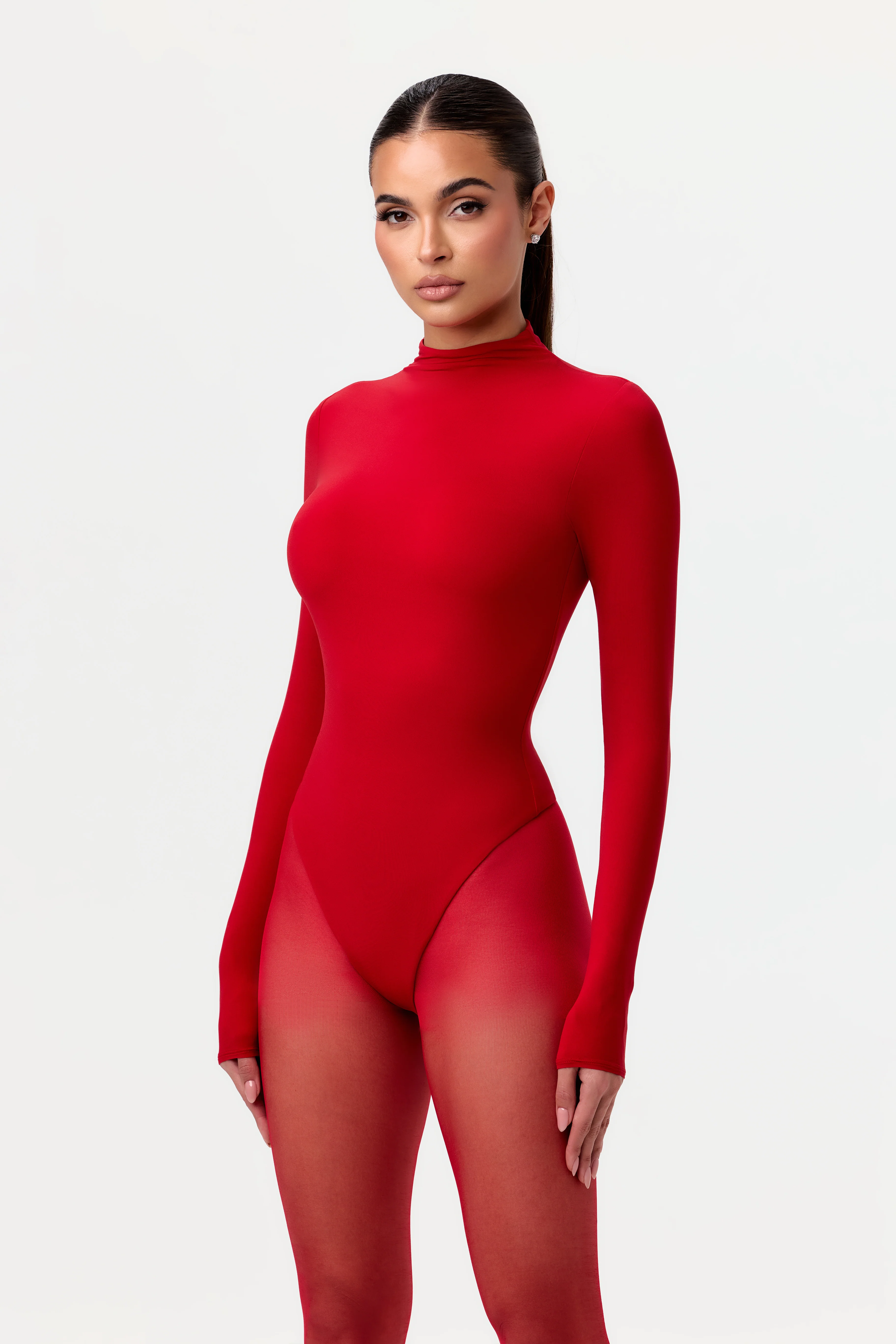 Naked Mock Neck Bodysuit - Image 44