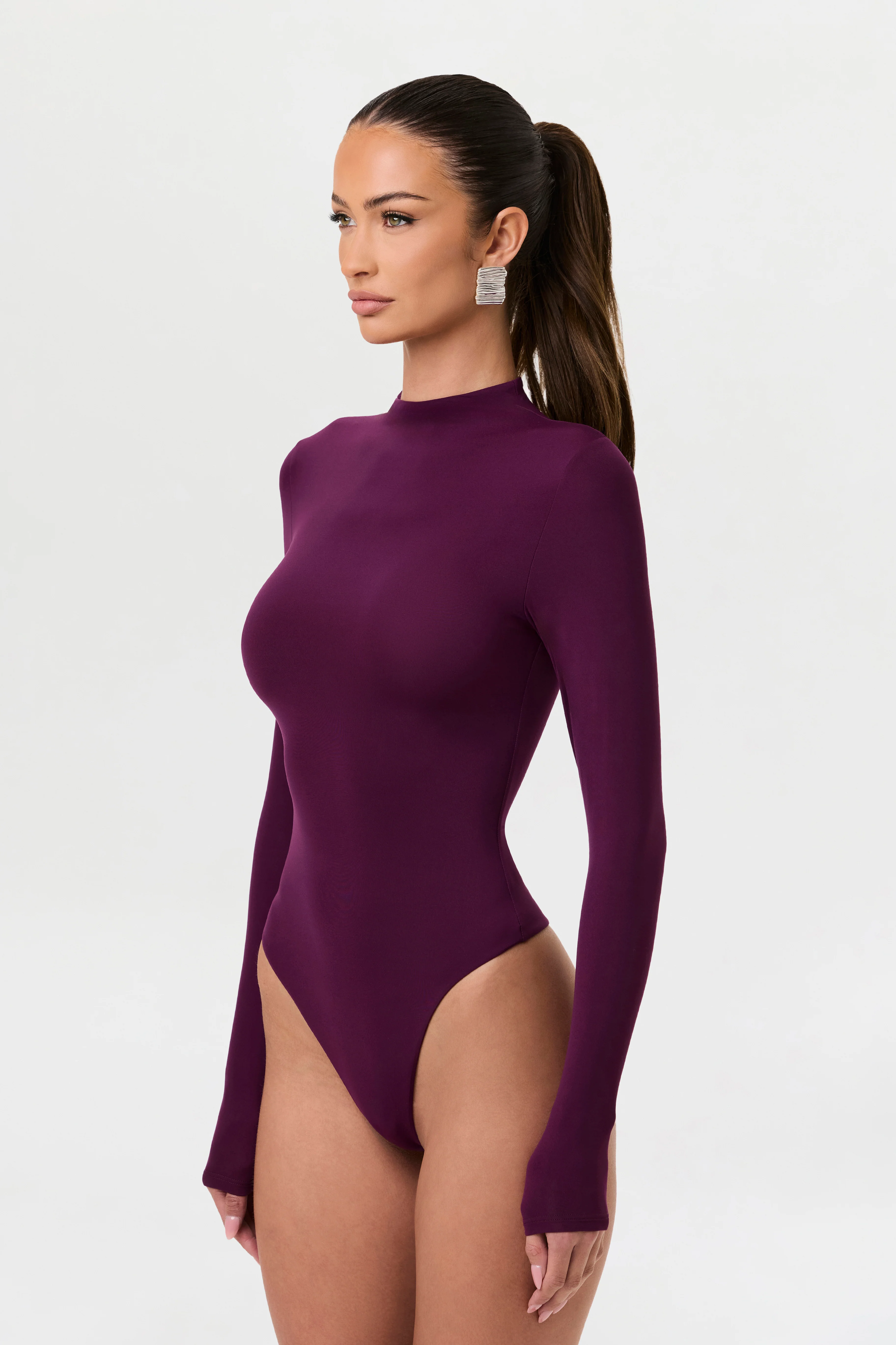 Naked Mock Neck Bodysuit - Image 51