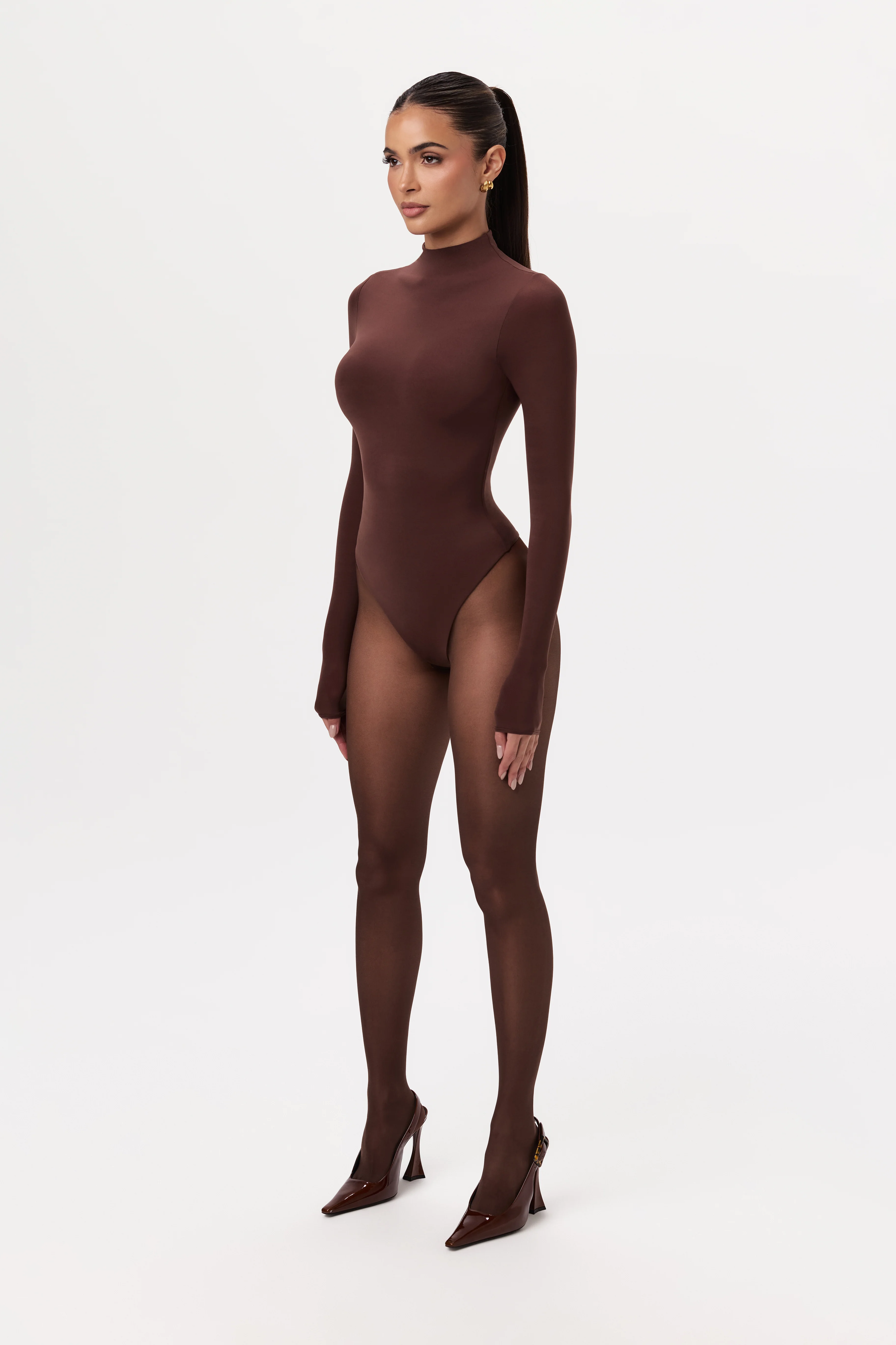 Naked Mock Neck Bodysuit - Image 59