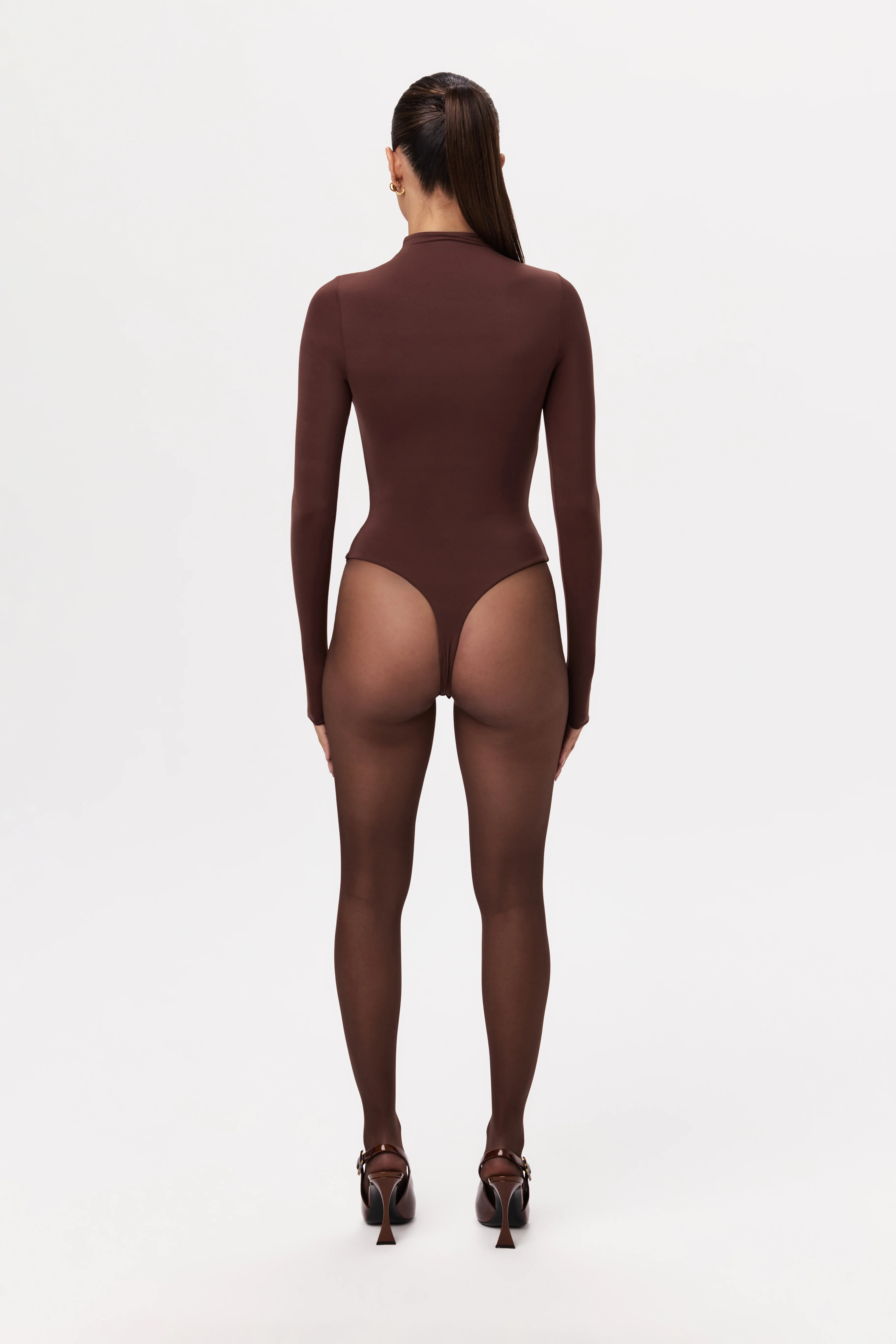 Naked Mock Neck Bodysuit - Image 63