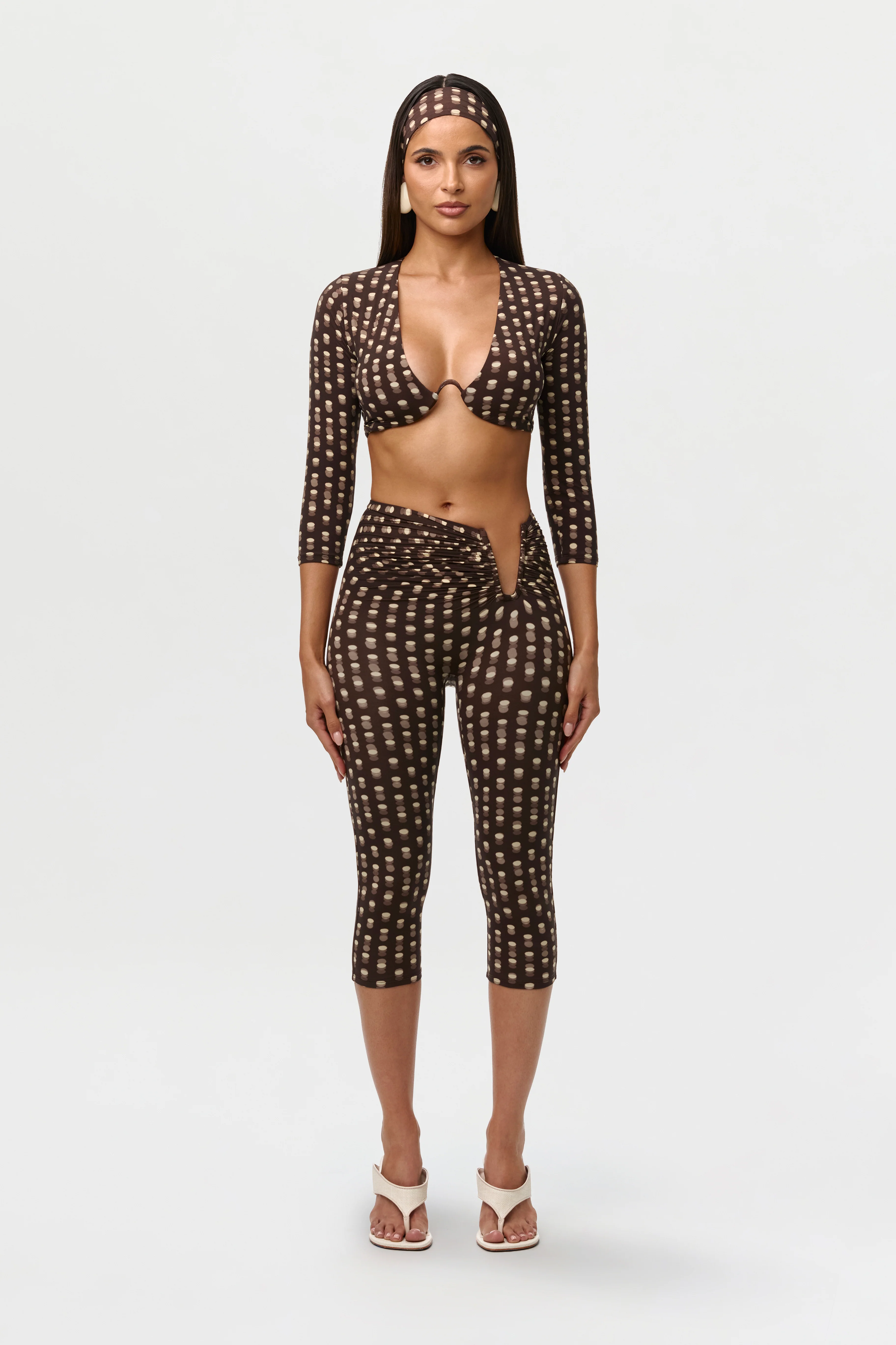 Naked Print Wired Capri Leggings
