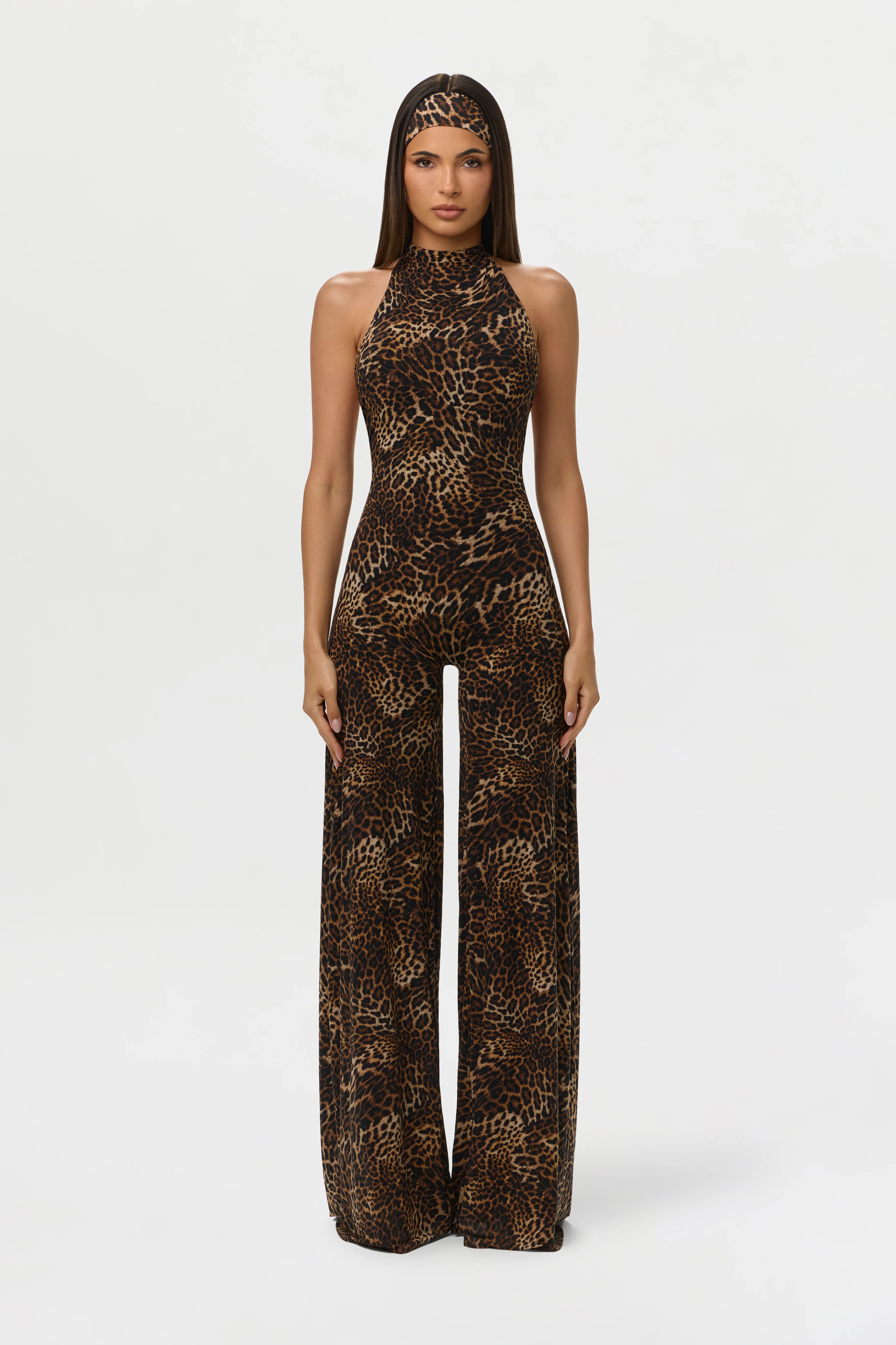 Naked Print Wide Leg Jumpsuit Petite - Image 2