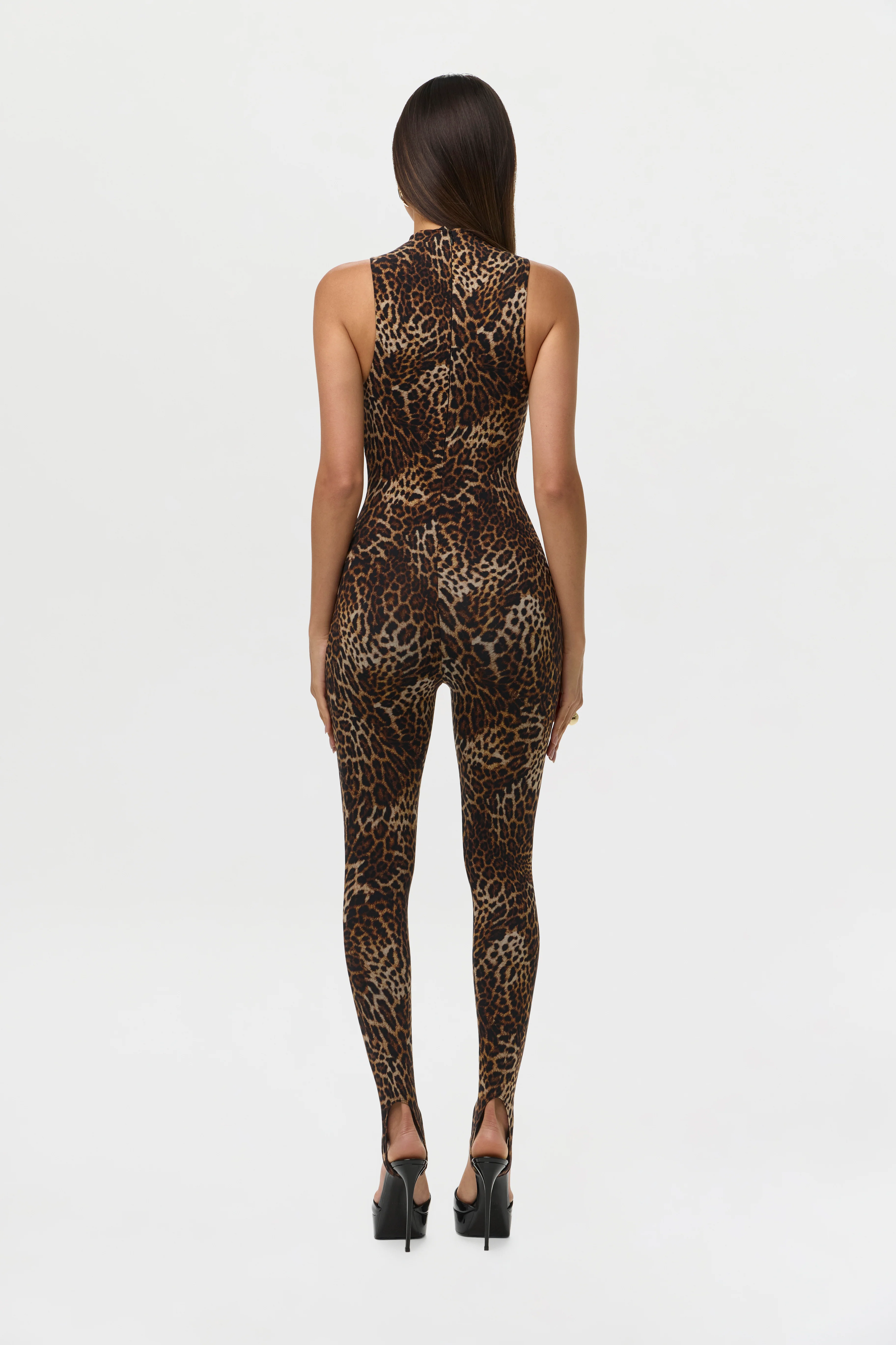 Naked Print Sleeveless Stirrup Jumpsuit Petite - Image 4