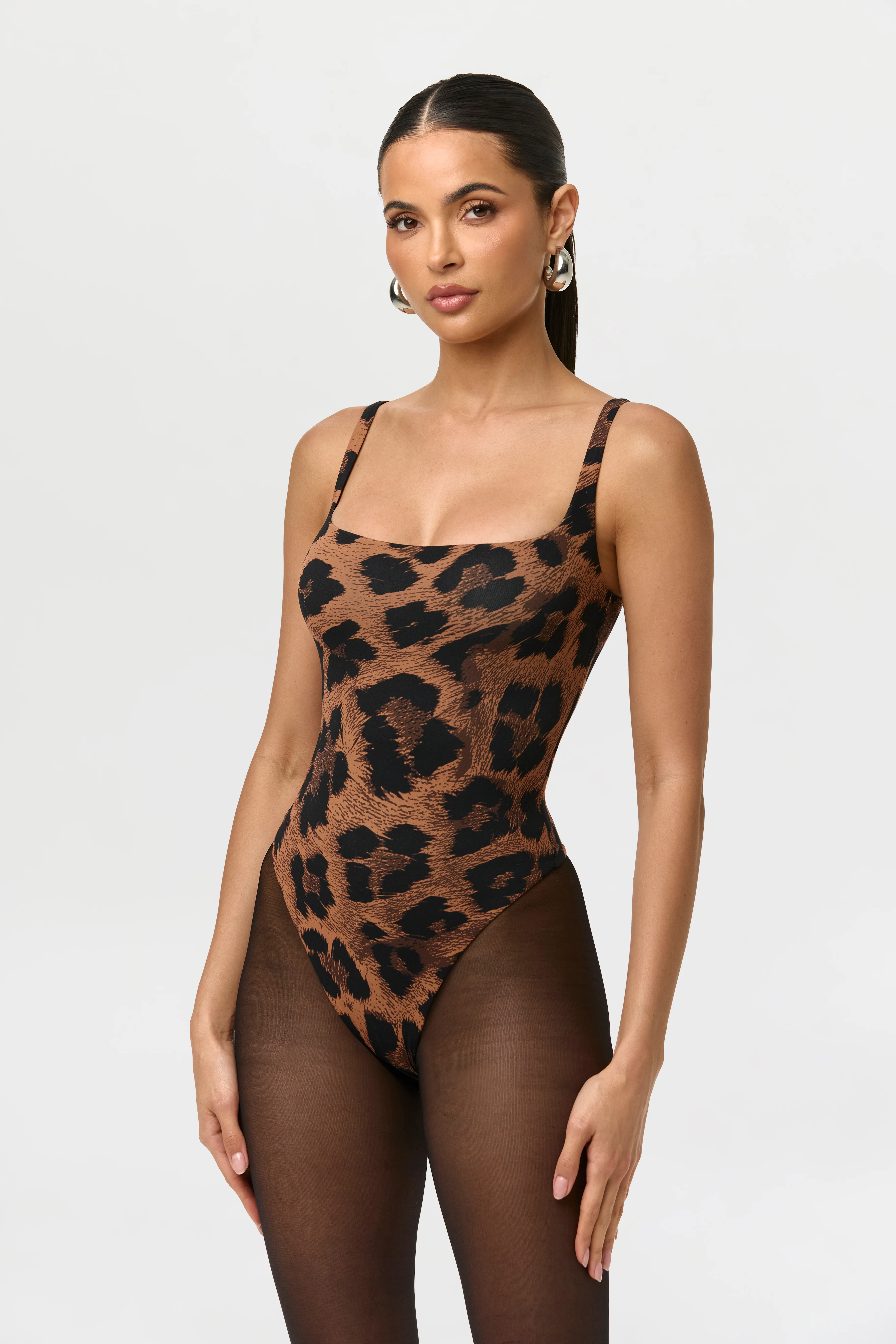 Naked Print Scoop Tank Bodysuit - Image 8