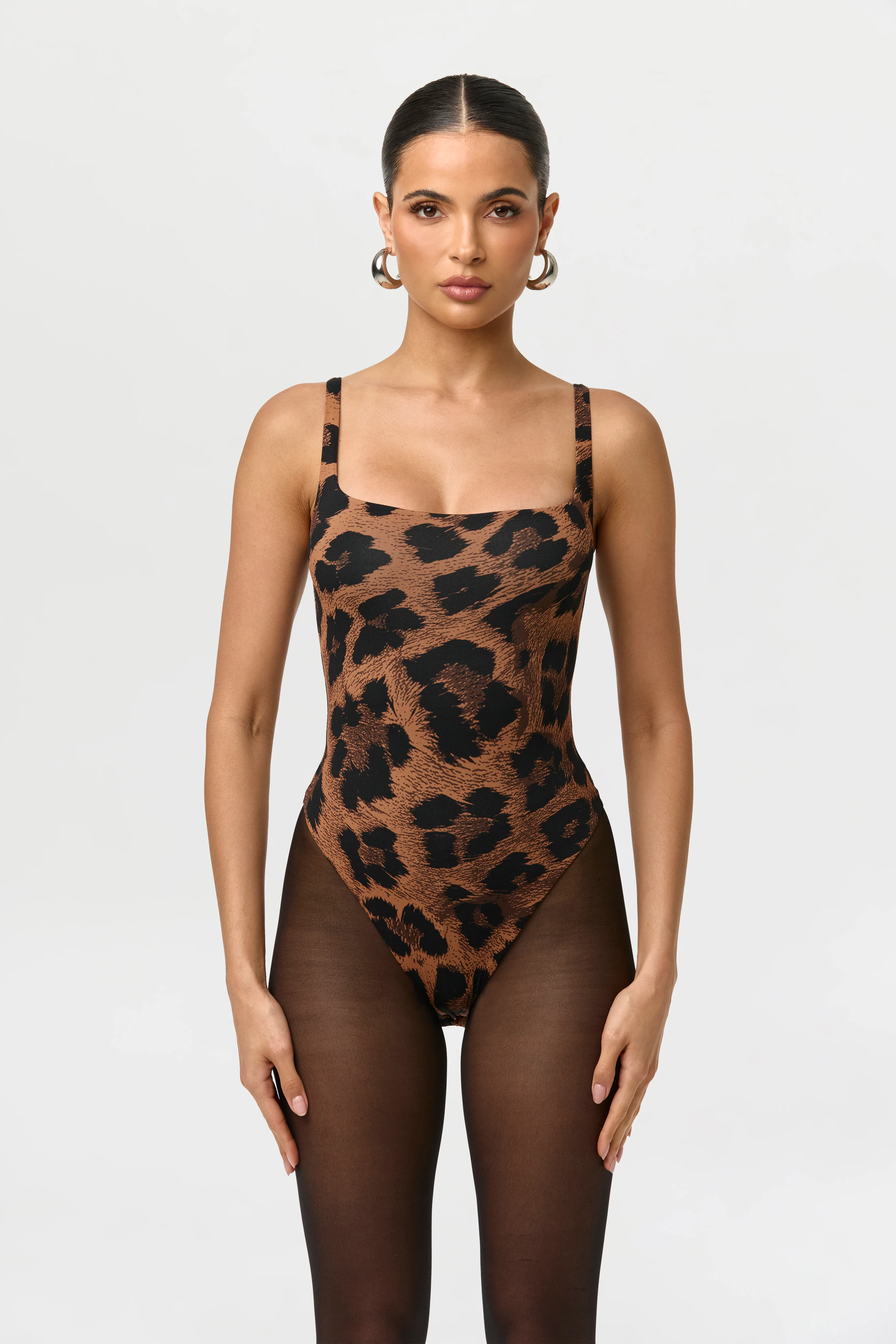 Naked Print Scoop Tank Bodysuit - Image 9