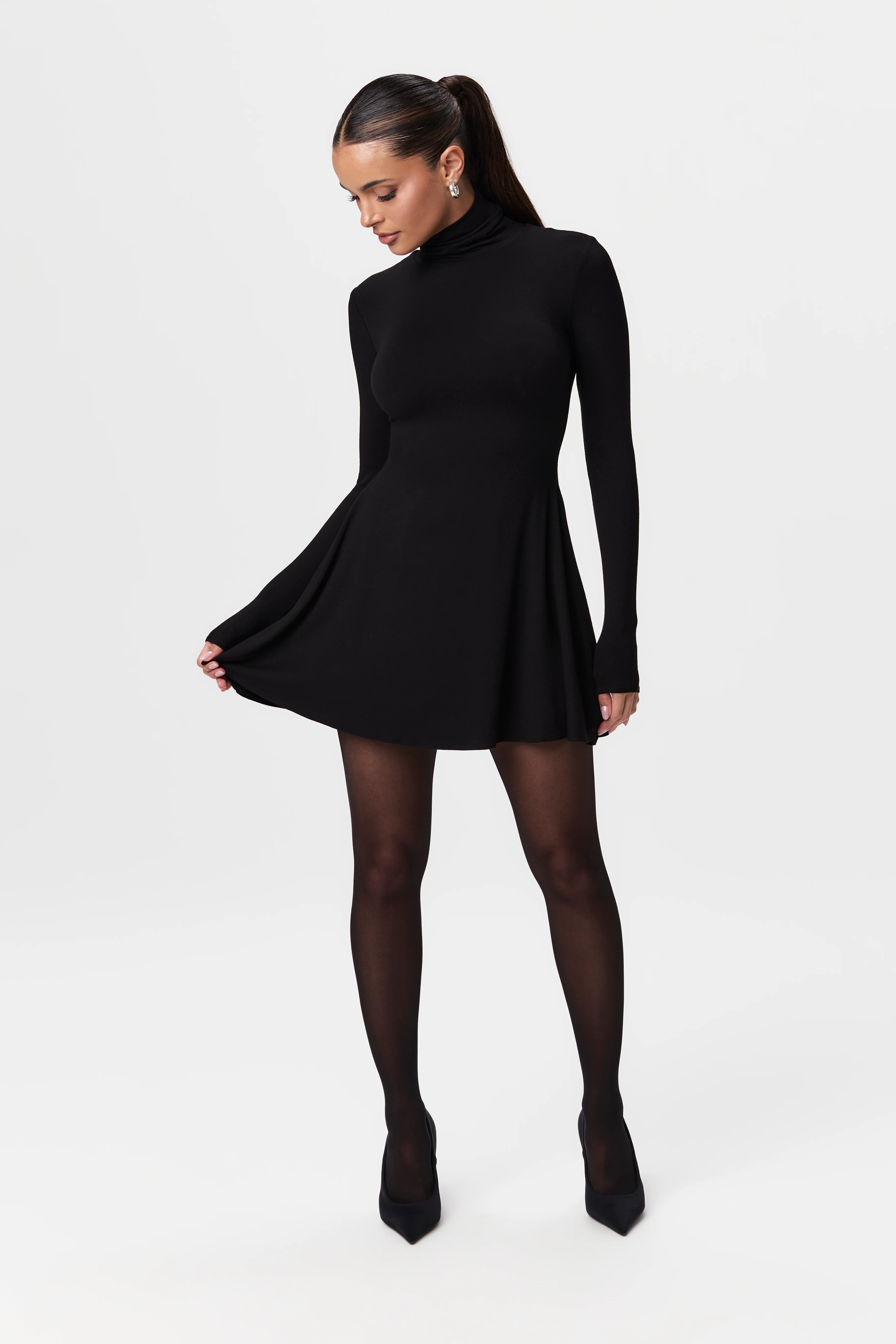 NW Turtleneck A-Line Mini Dress - Image 3