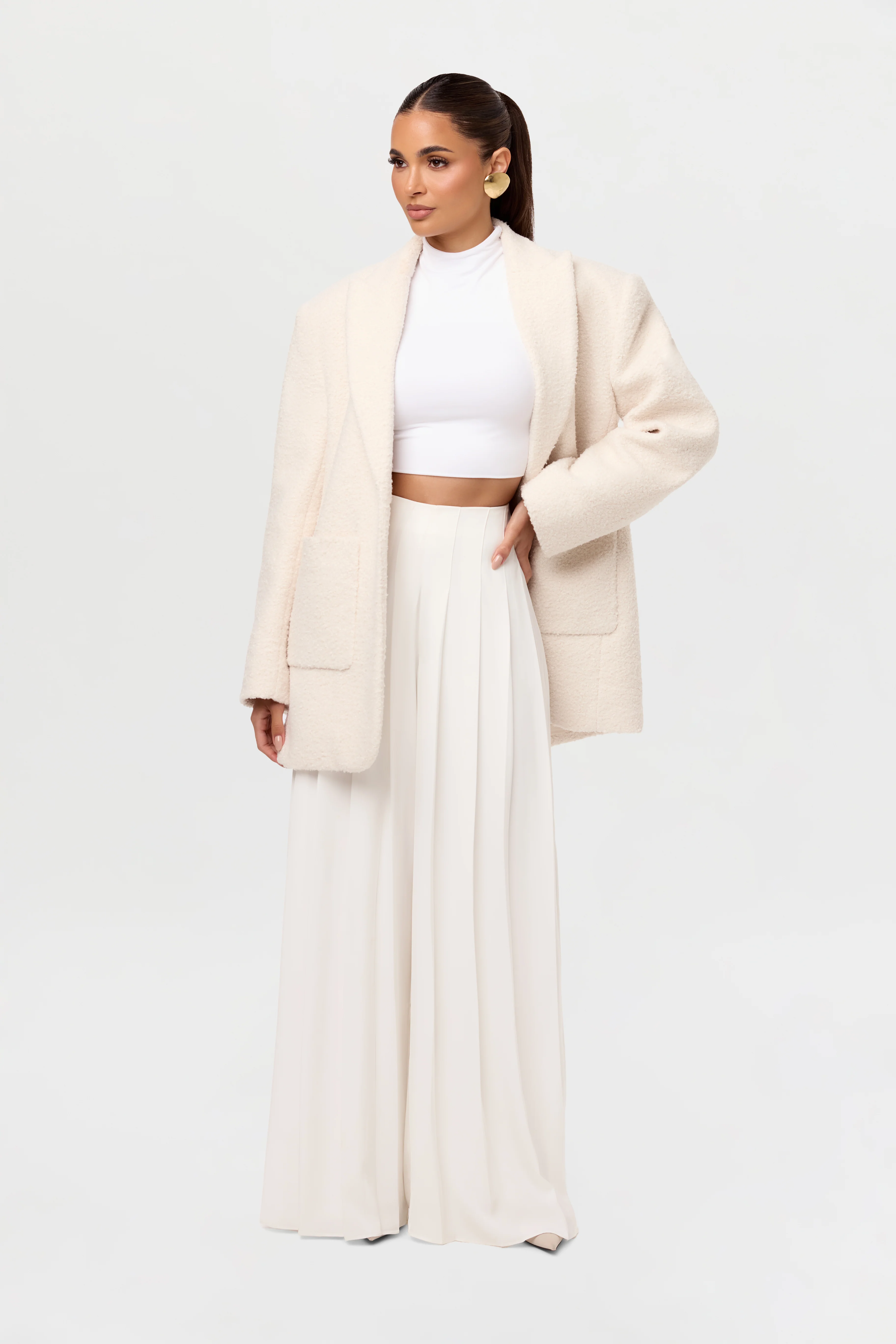 Pleated Wide Leg Pant - Image 7