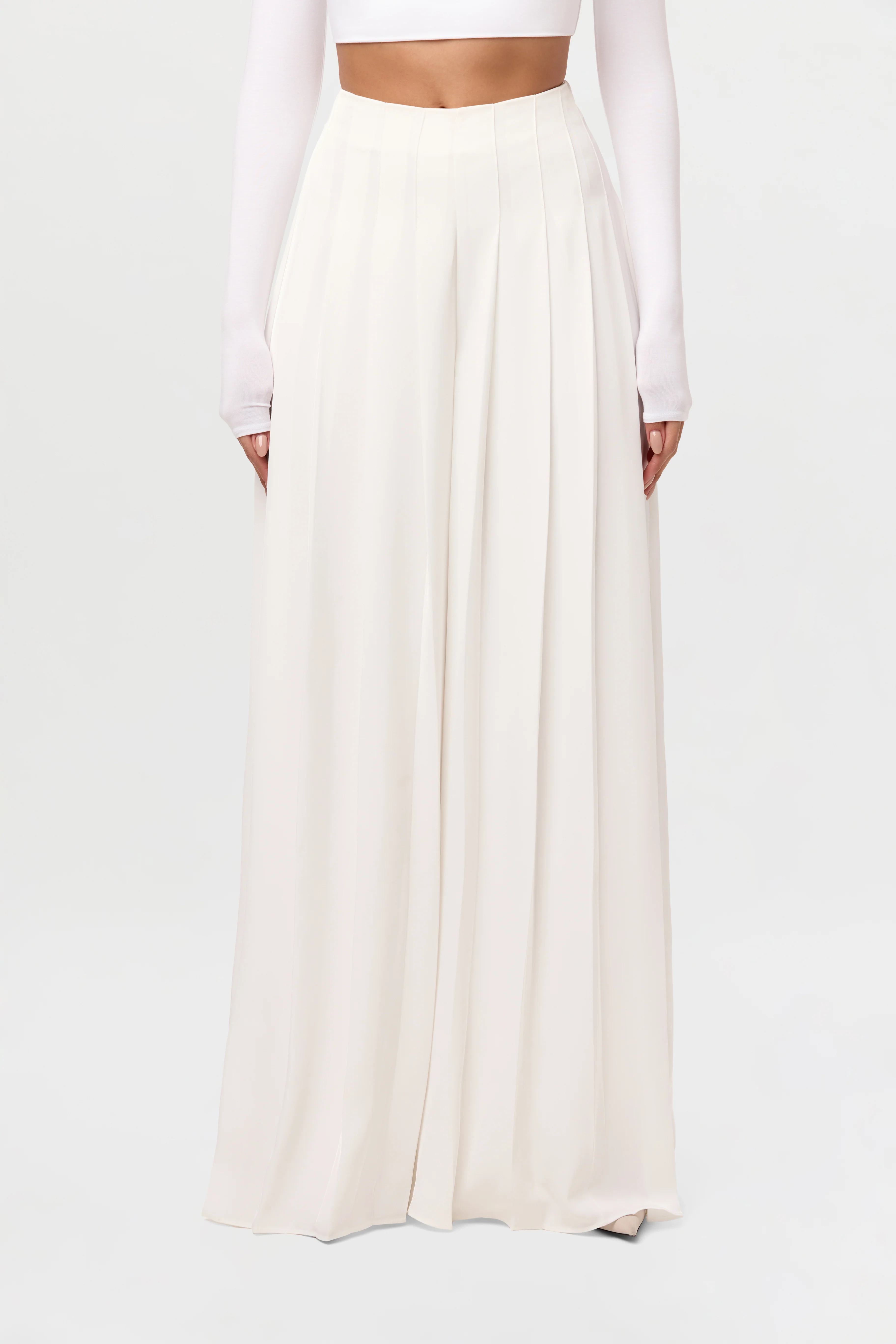 Pleated Wide Leg Pant - Image 8