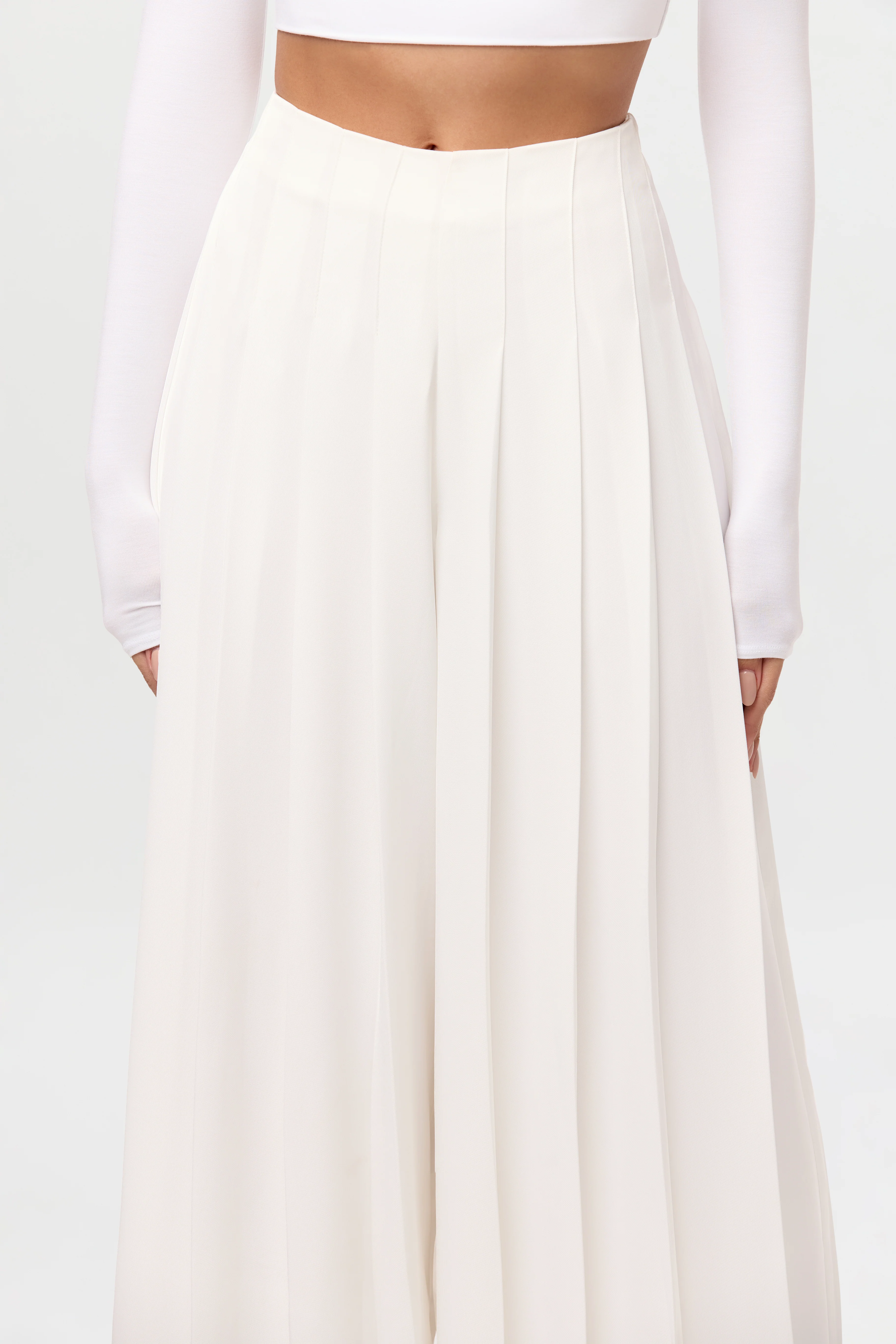 Pleated Wide Leg Pant - Image 9
