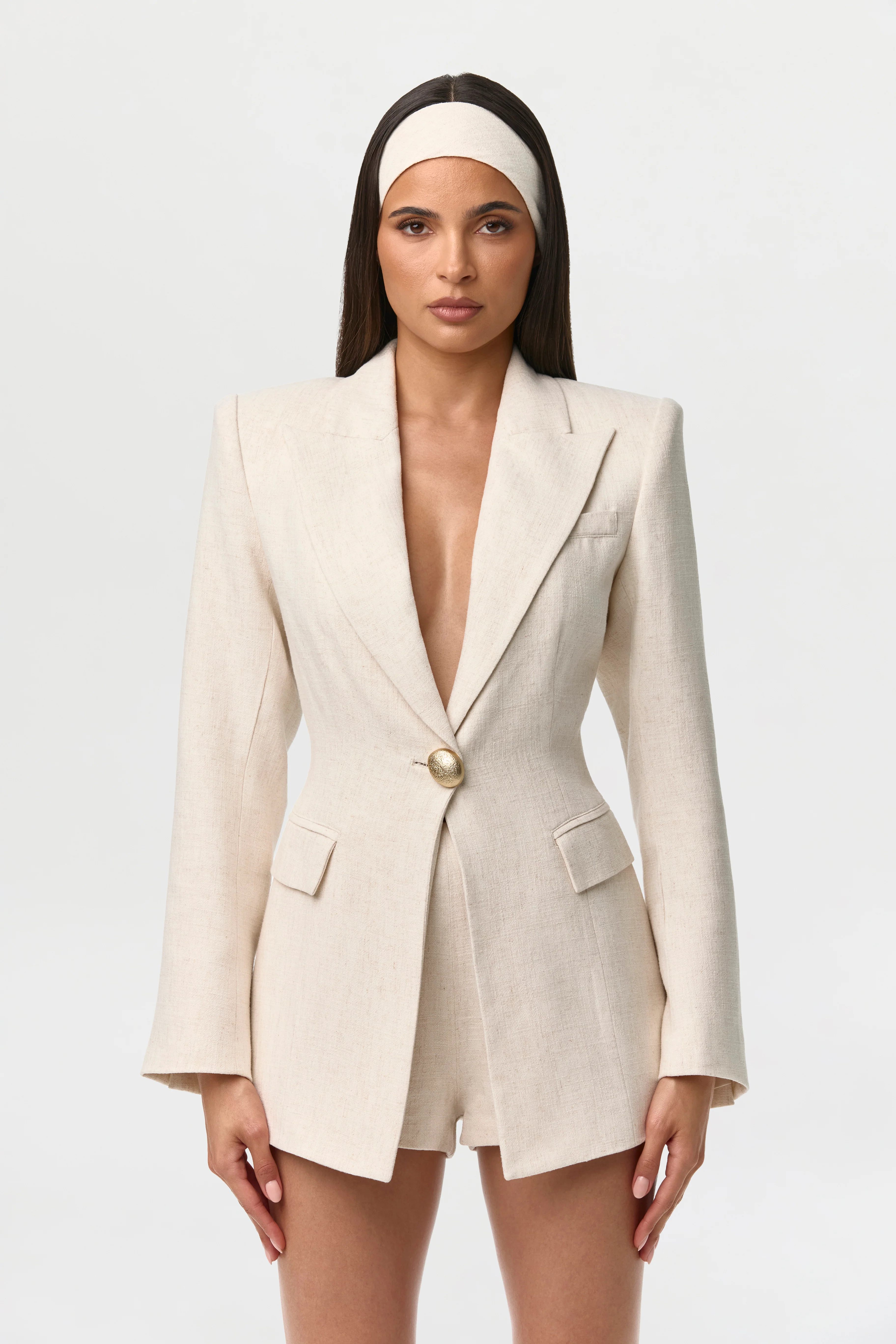 Linen Sculpt Suited Blazer - Image 13