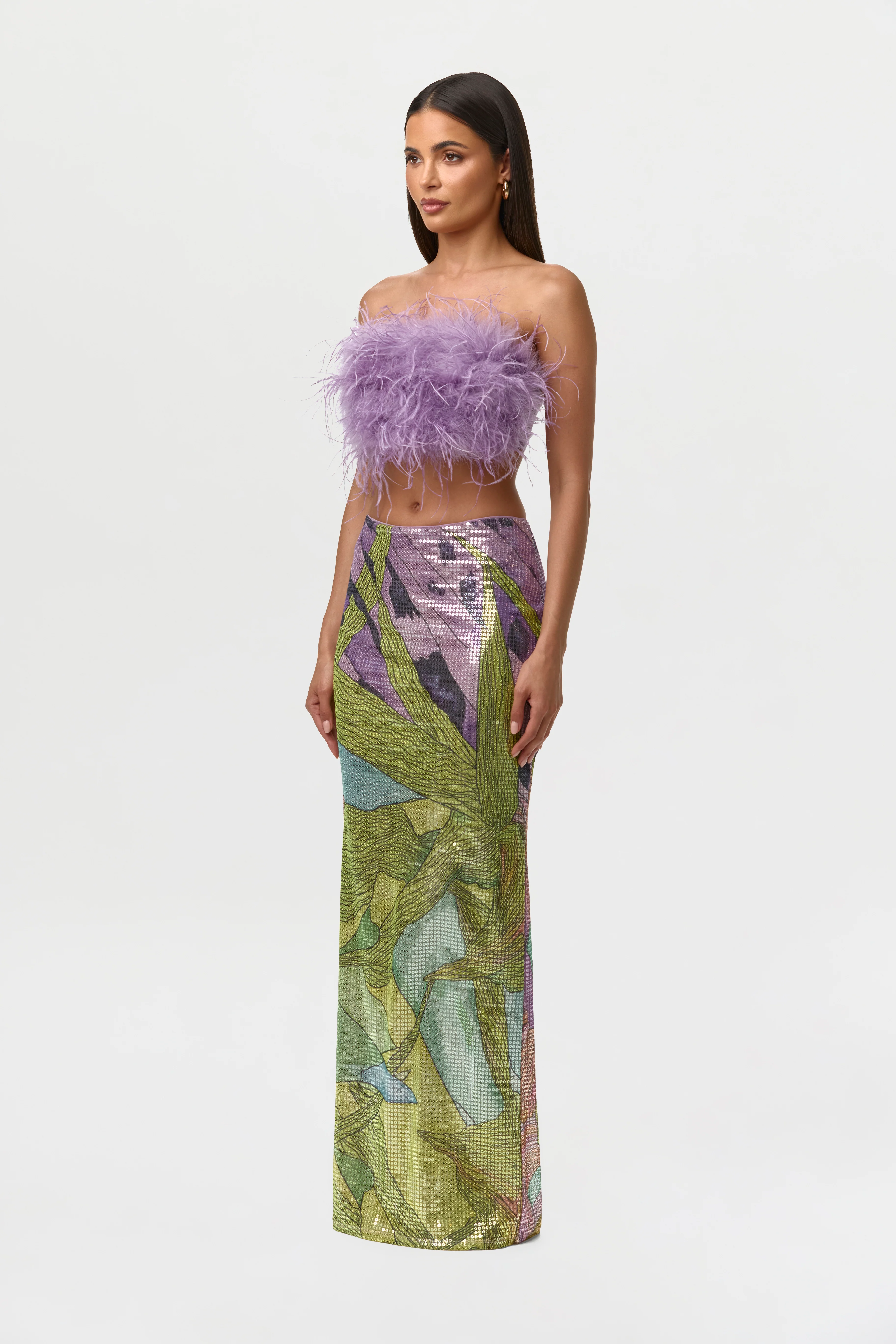 Sequin Print Maxi Skirt - Image 2