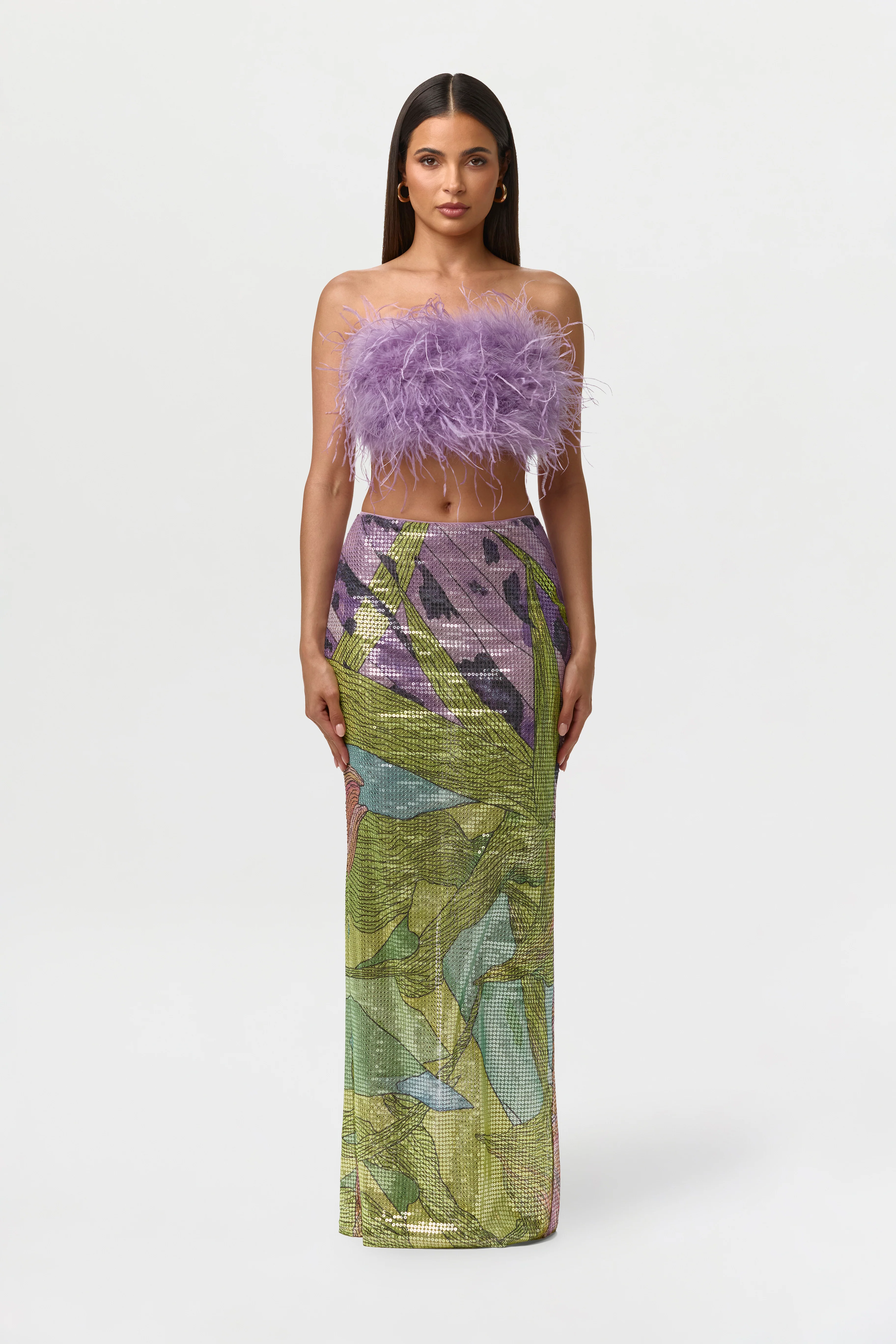 Sequin Print Maxi Skirt - Image 3