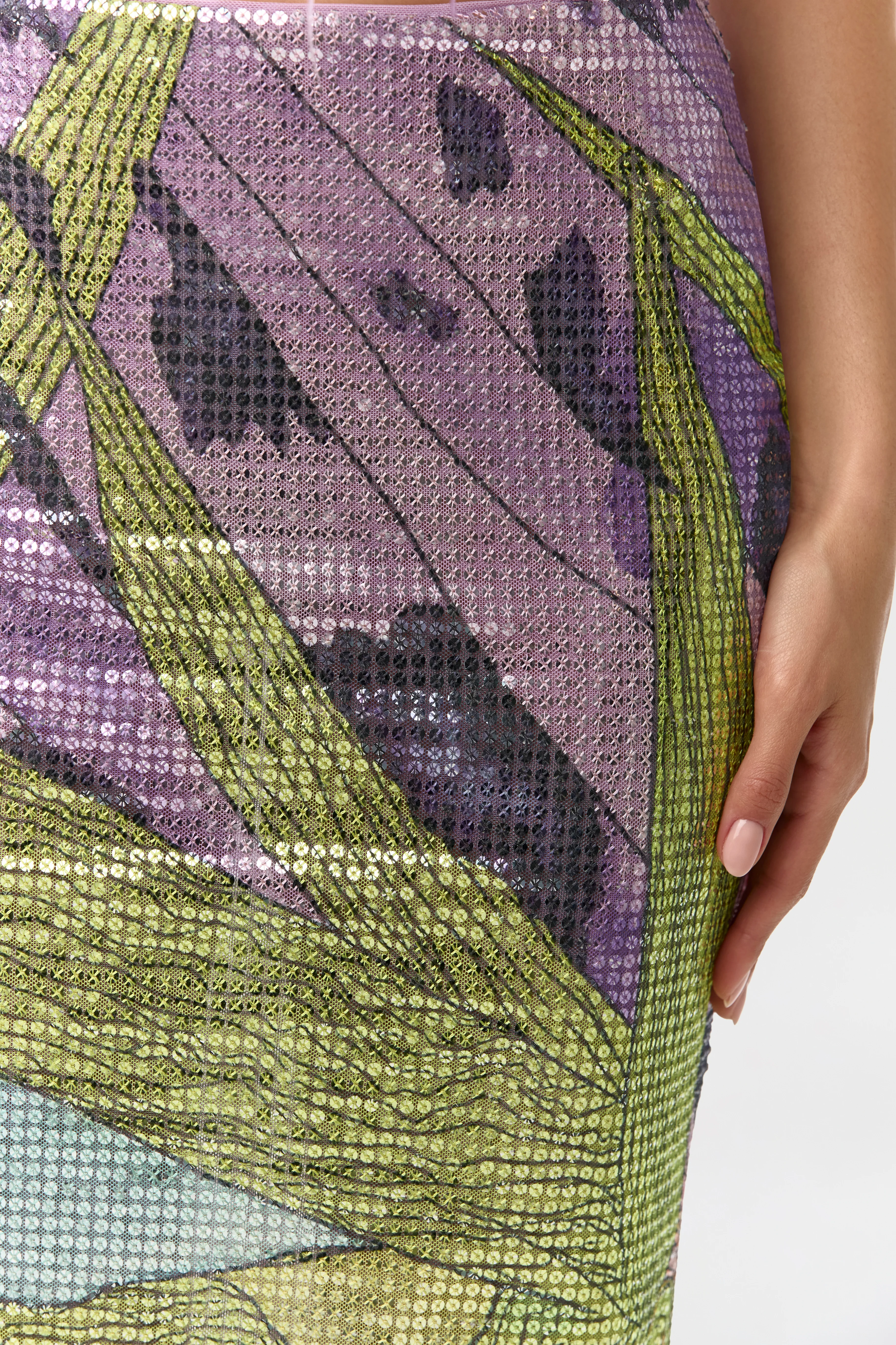 Sequin Print Maxi Skirt - Image 6