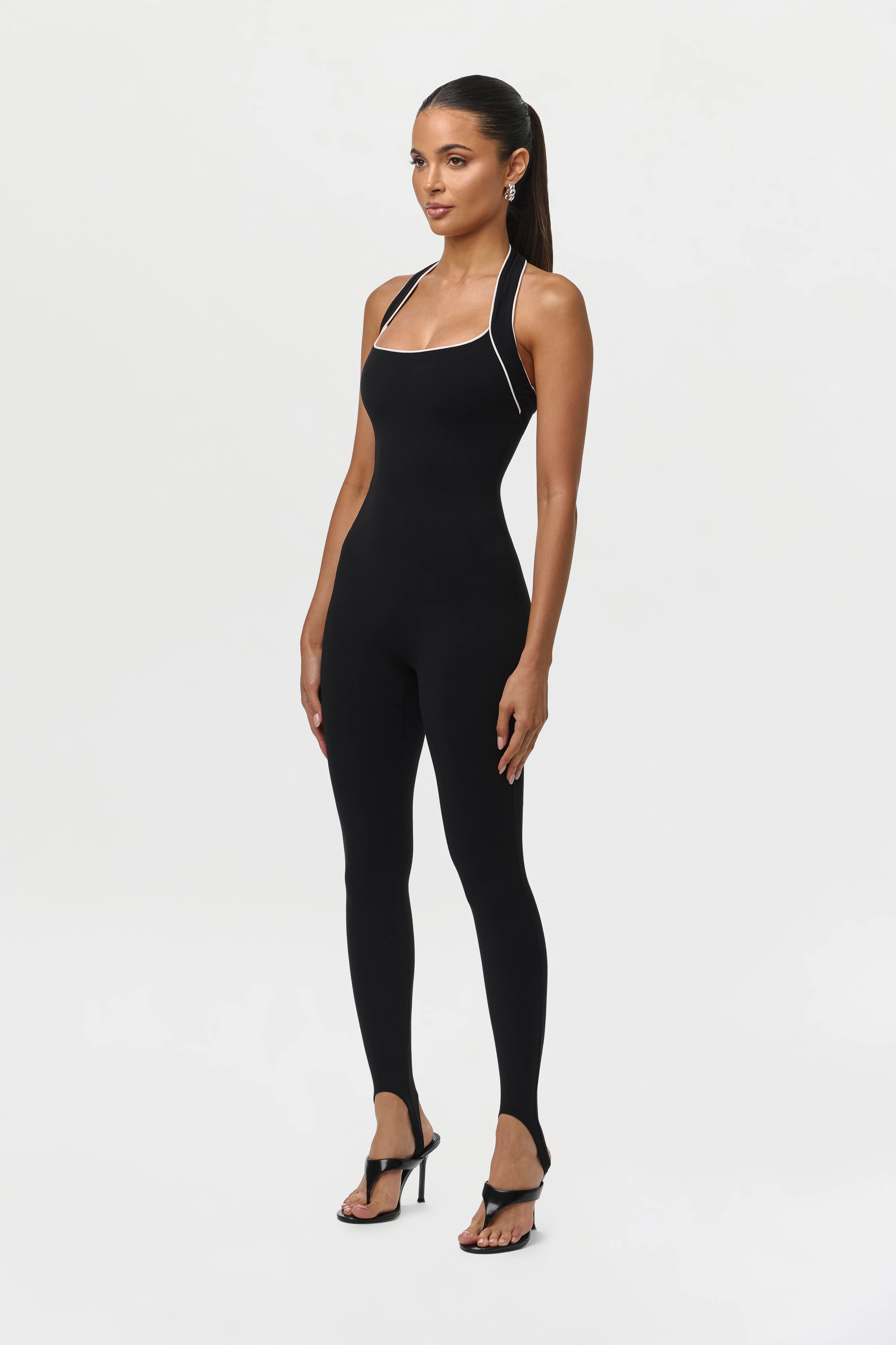Naked Sculpt Halter Stirrup Jumpsuit Petite - Image 2