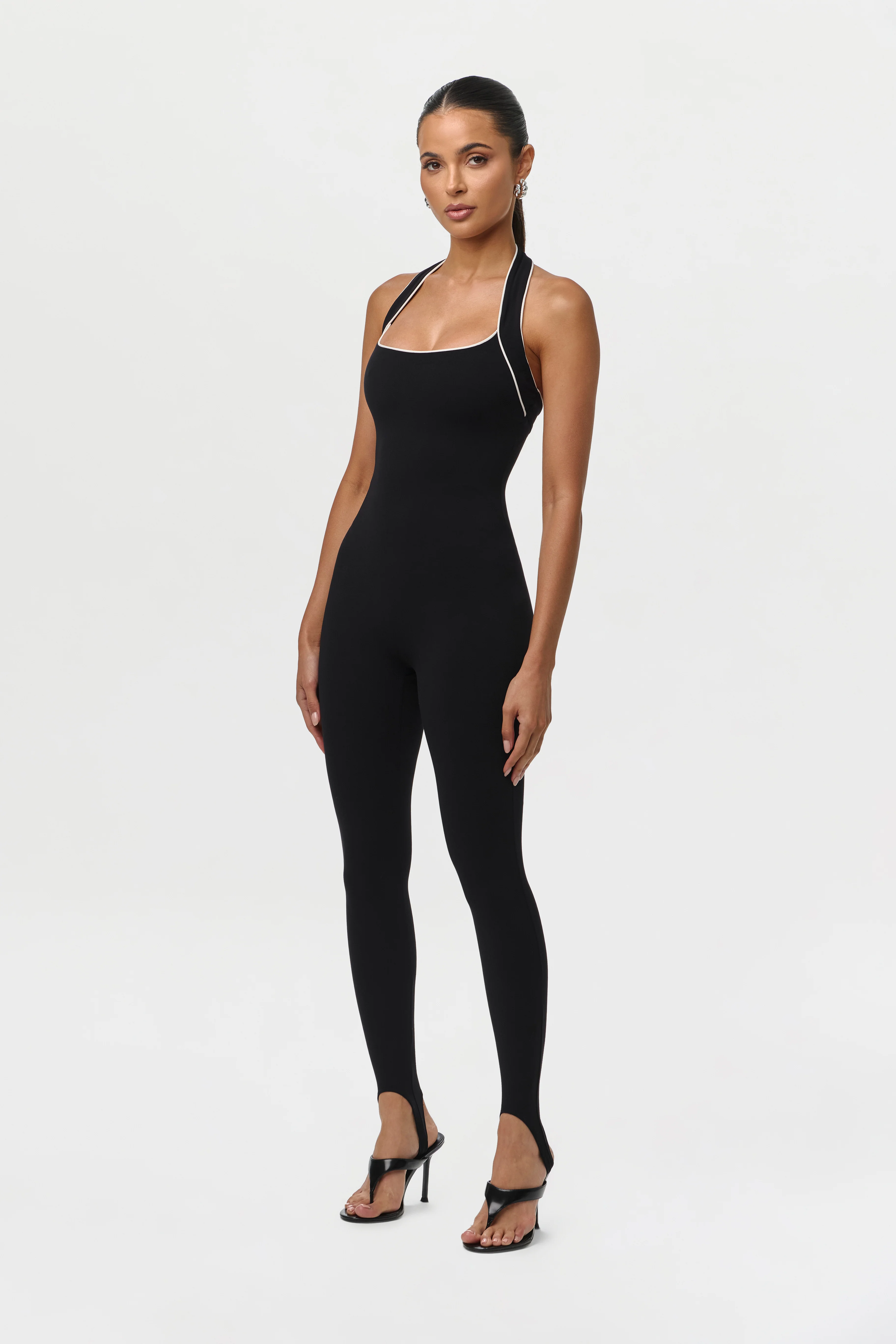 Naked Sculpt Halter Stirrup Jumpsuit Petite - Image 3